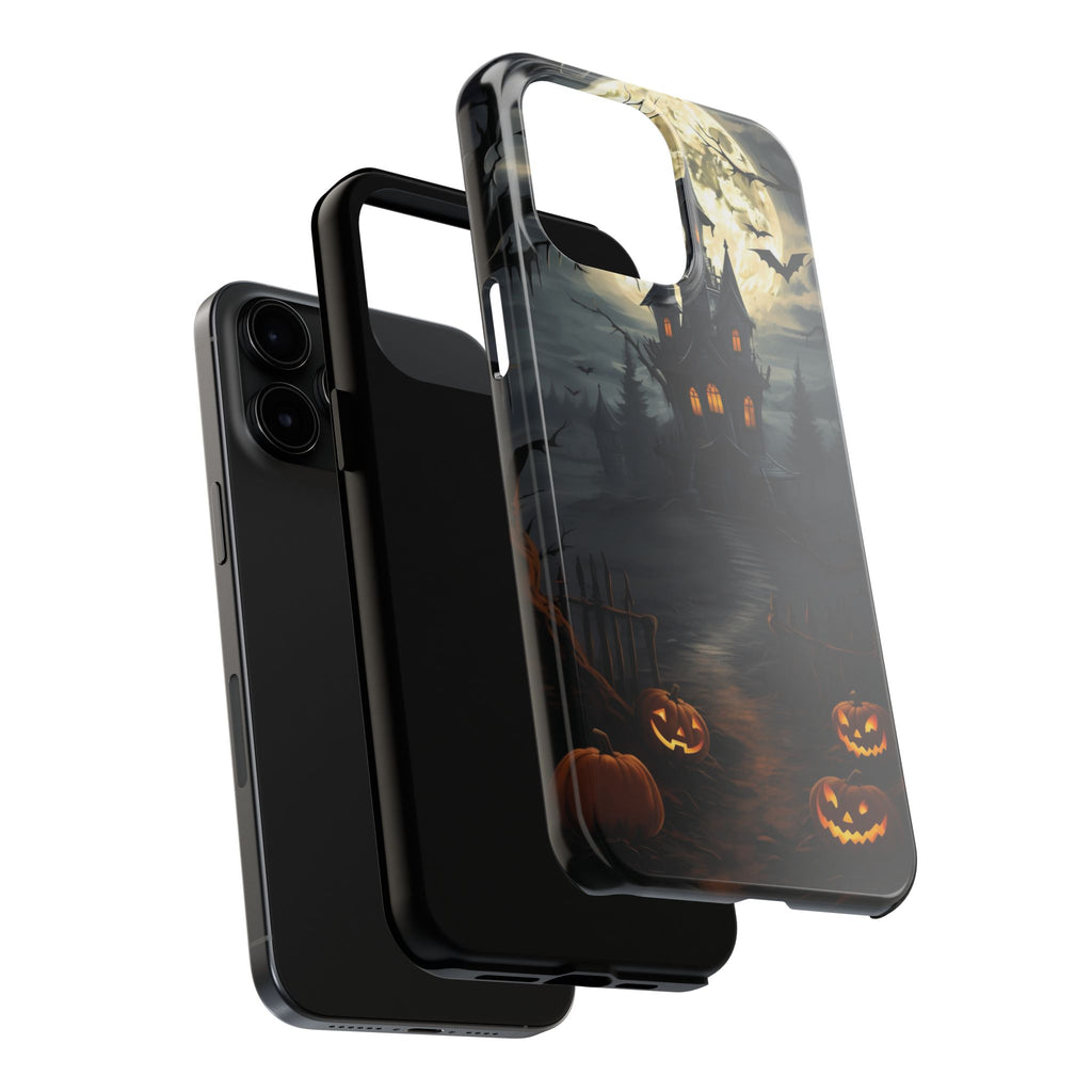 Halloween Haunted House Phone Cases, Tough Cases for Spooky Vibes, Gifts for Halloween Lovers, Ghostly Decor, Fall Accessories