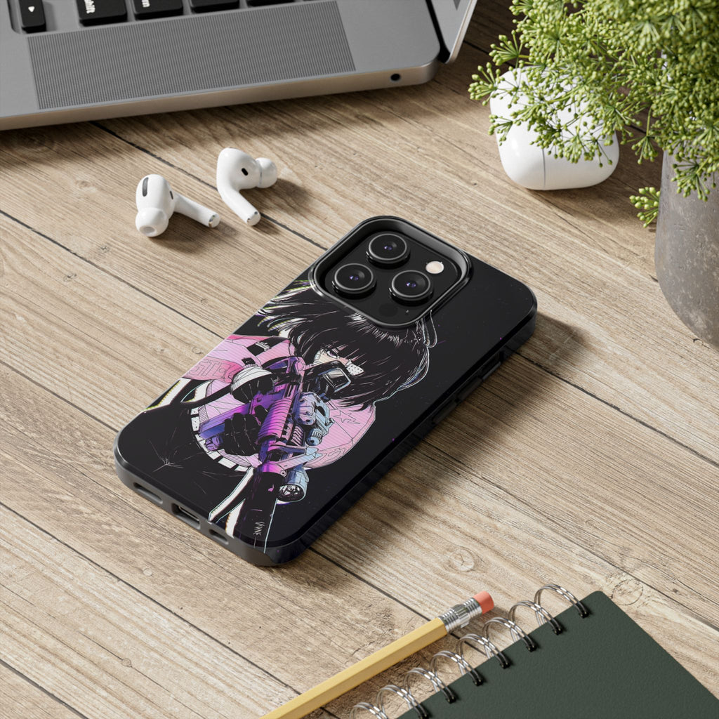 Anime-Style Tough Phone Cases with Edgy Designs, Perfect for Gamers, Cyberpunk Lovers, Gifts for Birthdays, Holidays, and Cosplay