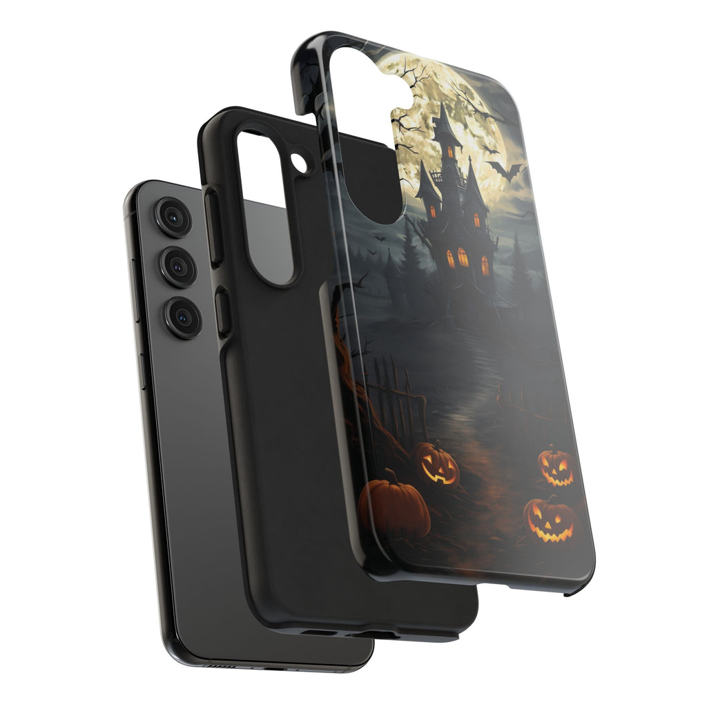 Halloween Haunted House Phone Cases, Tough Cases for Spooky Vibes, Gifts for Halloween Lovers, Ghostly Decor, Fall Accessories