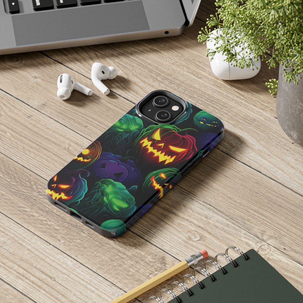 Halloween Pumpkin Phone Case, Spooky Fall Accessory, Tough Phone Cover, Halloween Gift, Pumpkin Decor