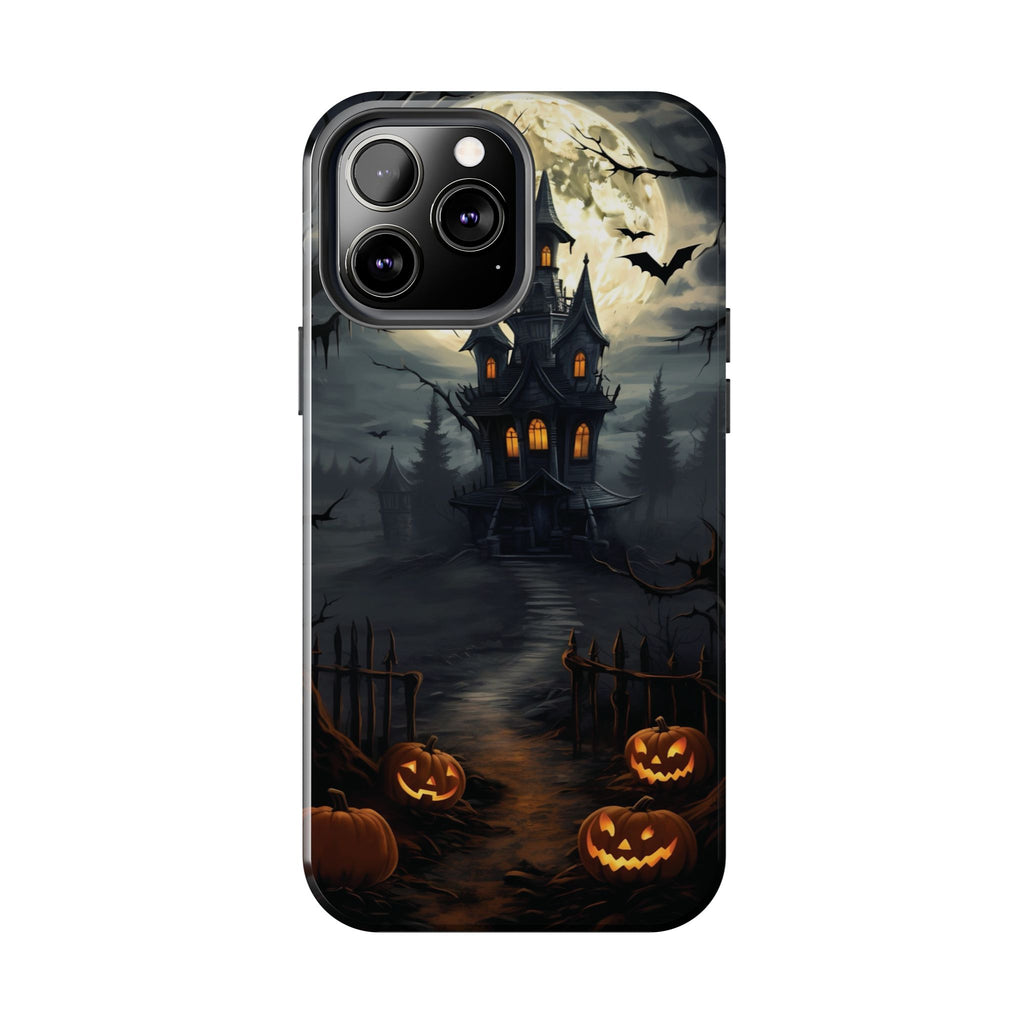 Halloween Haunted House Phone Cases, Tough Cases for Spooky Vibes, Gifts for Halloween Lovers, Ghostly Decor, Fall Accessories