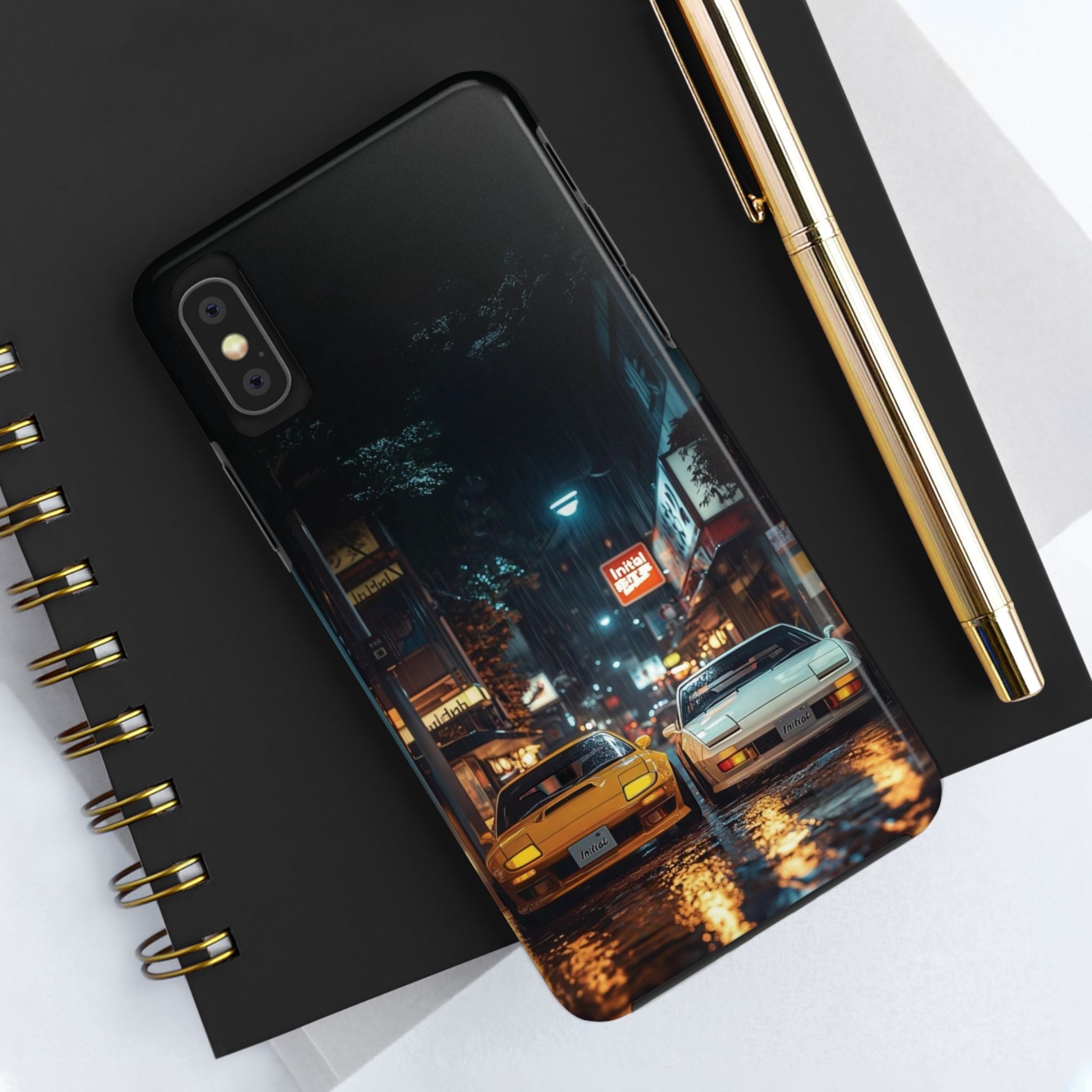 Night Cityscape Phone Cases, Urban Aesthetic Case, Tough Protection Case, Perfect Gift for Car Lovers, Ideal for Birthdays, Holidays