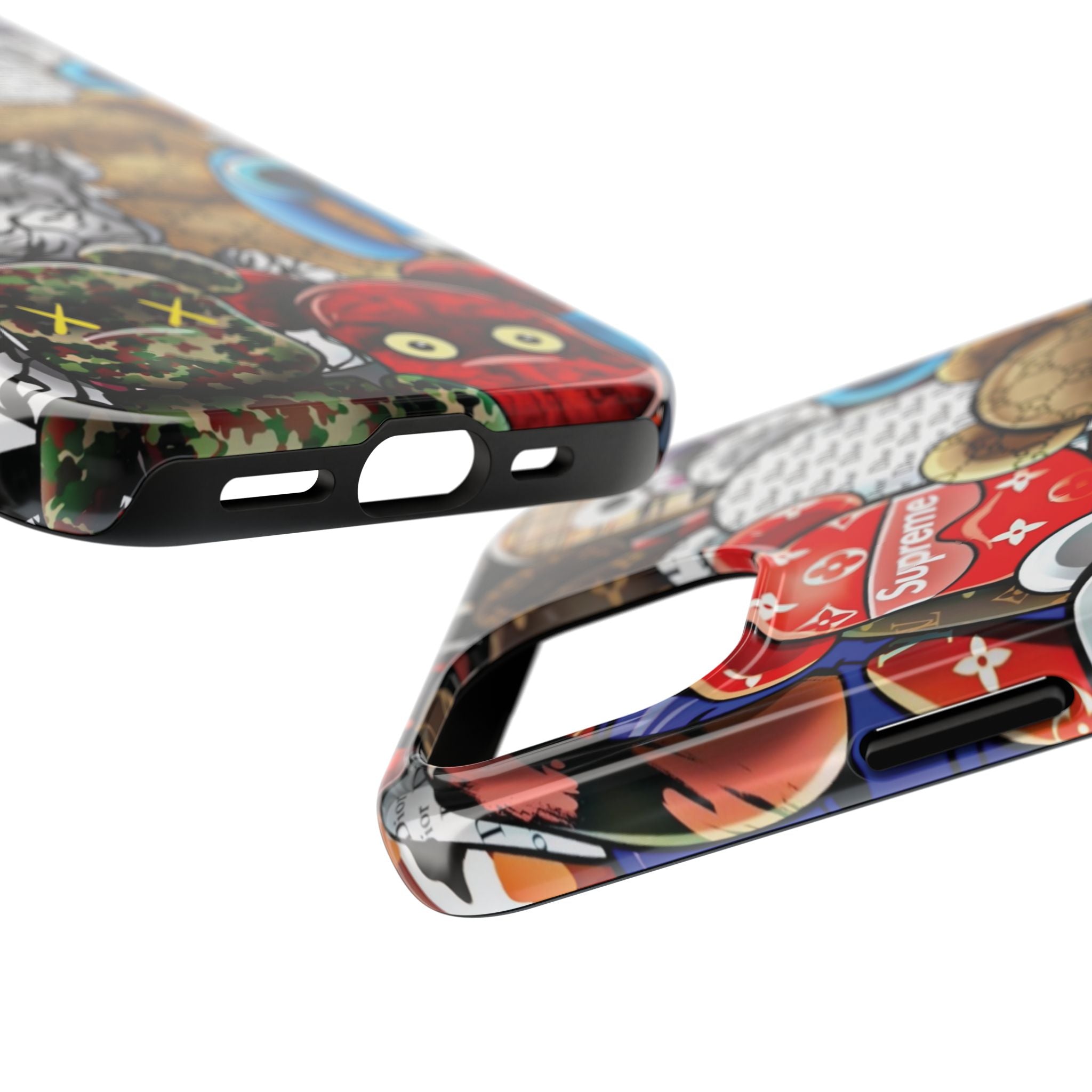 Trendy Bear Phone Case: Stylish Tough Protector for Streetwear Lovers, Gift for Teens, Unique Accessories for Holiday Celebrations