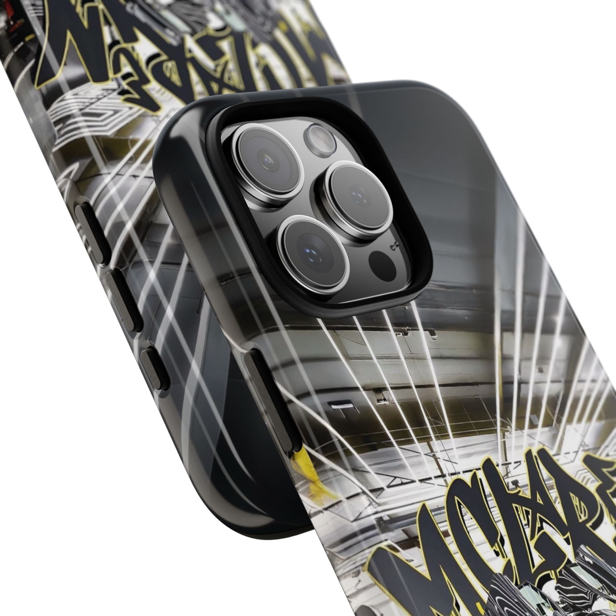 Racing Graffiti Phone Case — McLaren Sports Car Garage Design