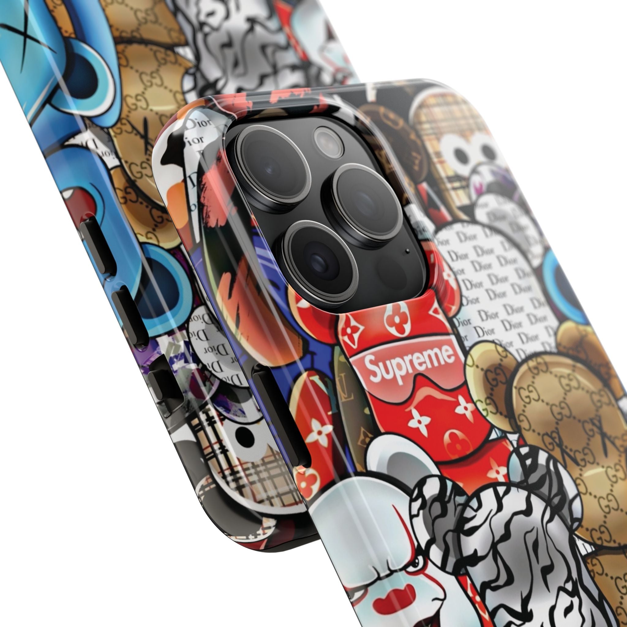 Trendy Bear Phone Case: Stylish Tough Protector for Streetwear Lovers, Gift for Teens, Unique Accessories for Holiday Celebrations