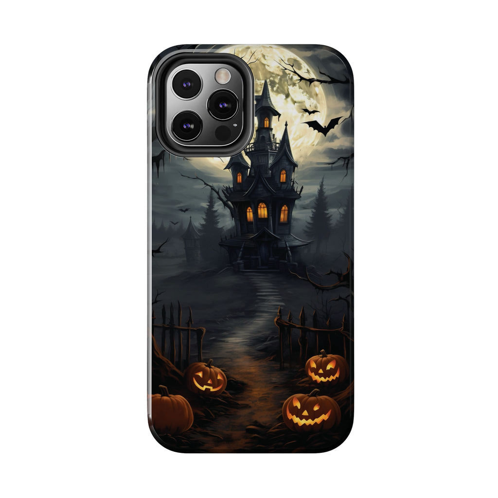 Halloween Haunted House Phone Cases, Tough Cases for Spooky Vibes, Gifts for Halloween Lovers, Ghostly Decor, Fall Accessories
