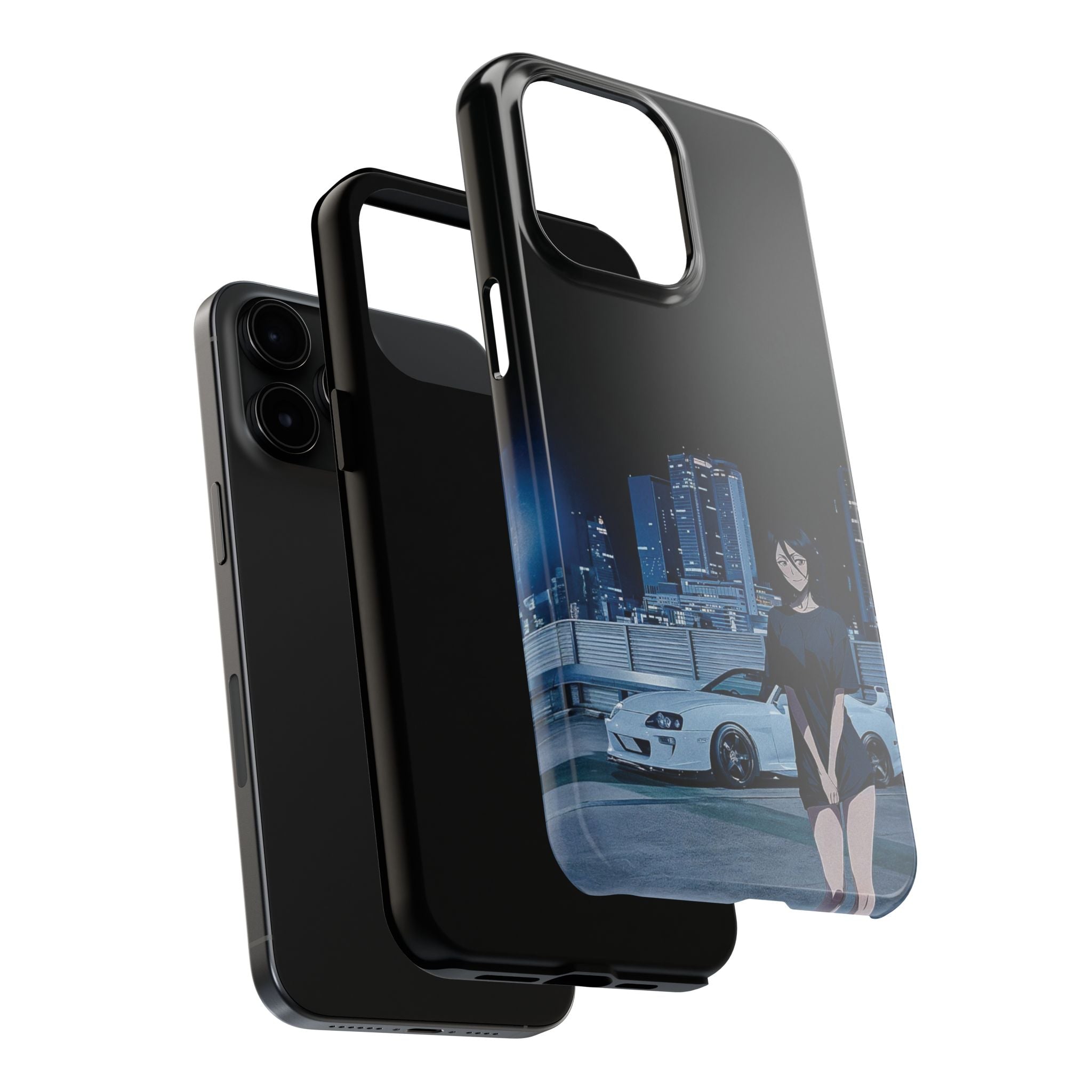 Anime-Inspired Tough Phone Case for Car Enthusiasts