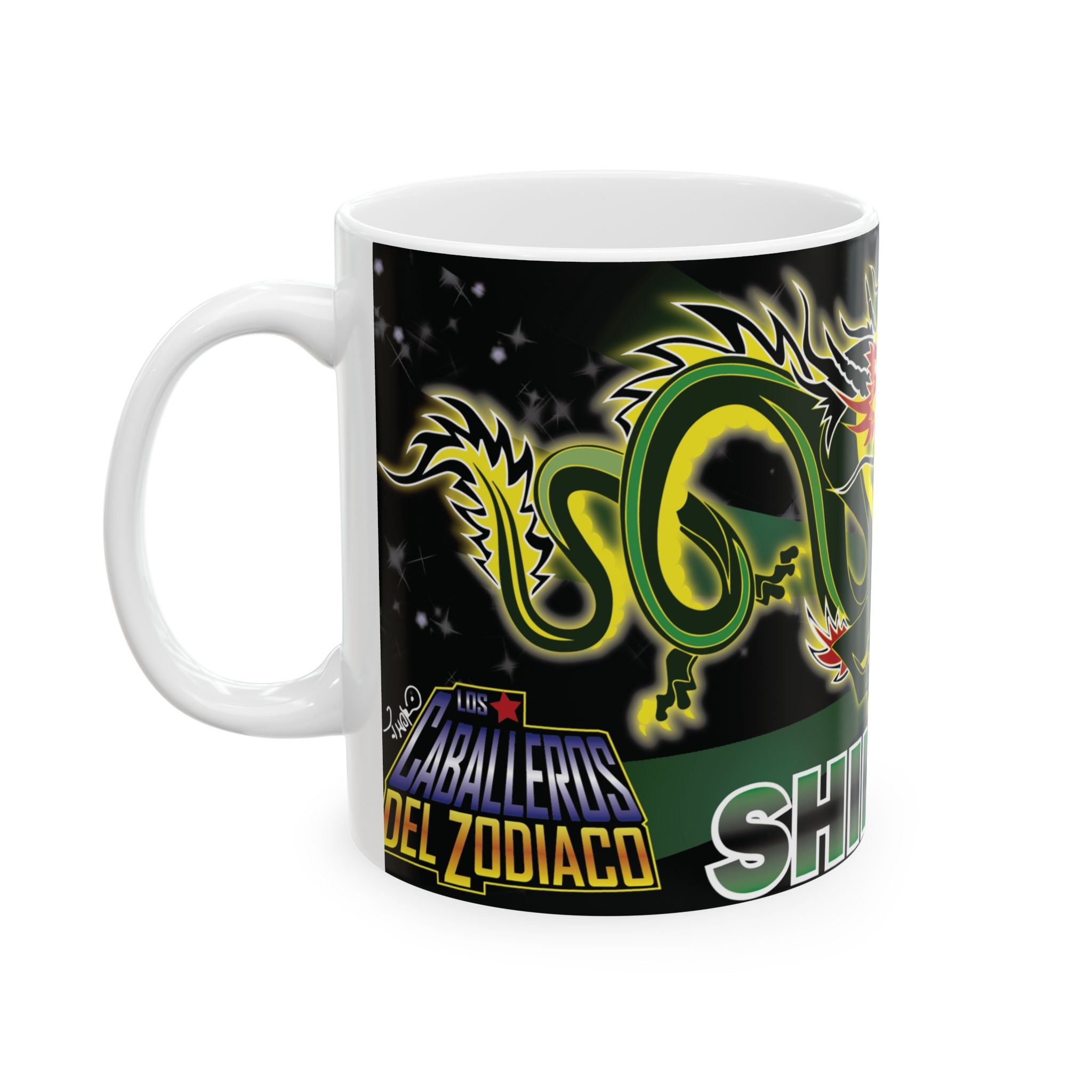 Shiryu Dragon Ceramic Mug (11oz & 15oz) – Mythic Green Dragon Coffee Cup