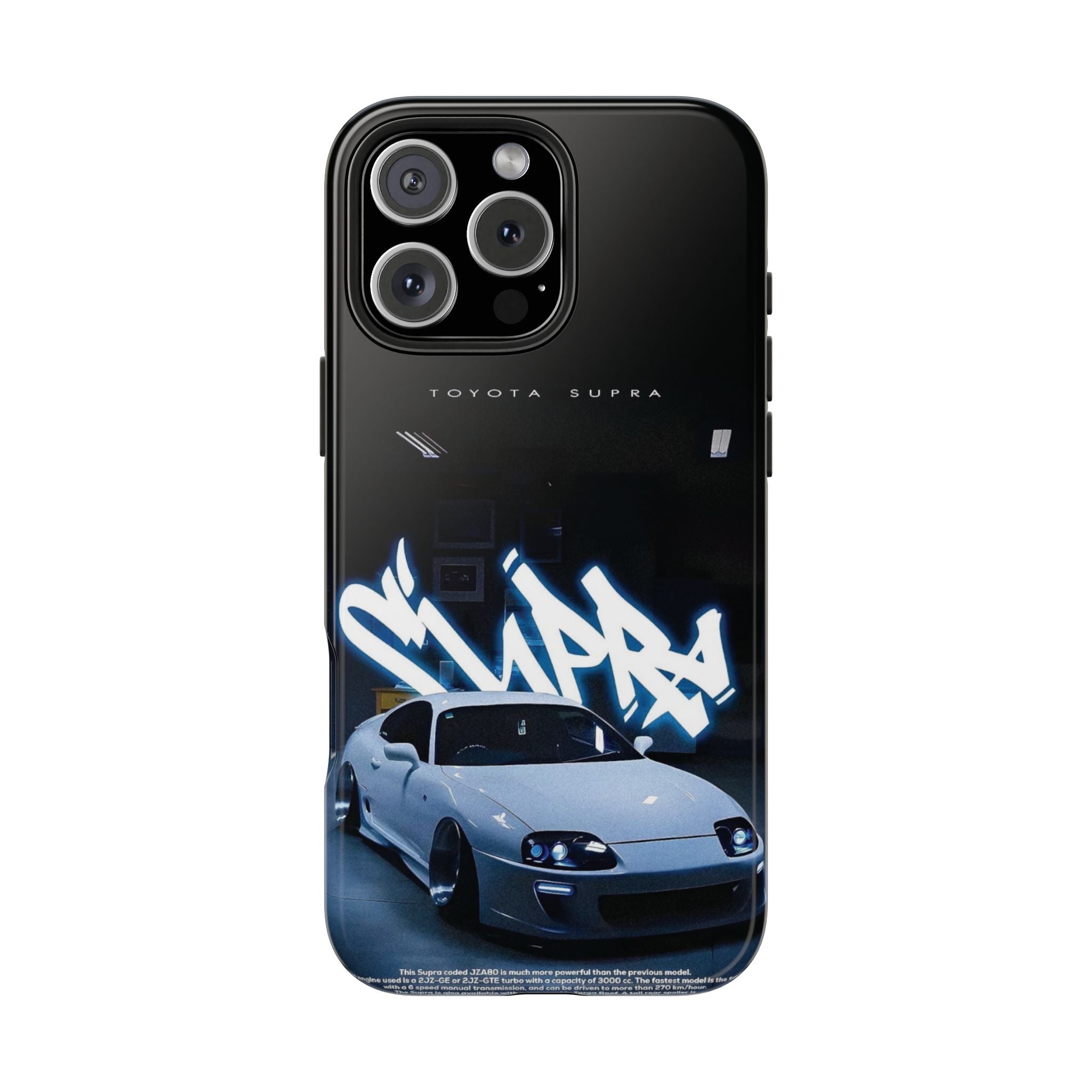 Toyota Supra Graffiti Phone Case - Tough & Stylish Protection for Car Enthusiasts