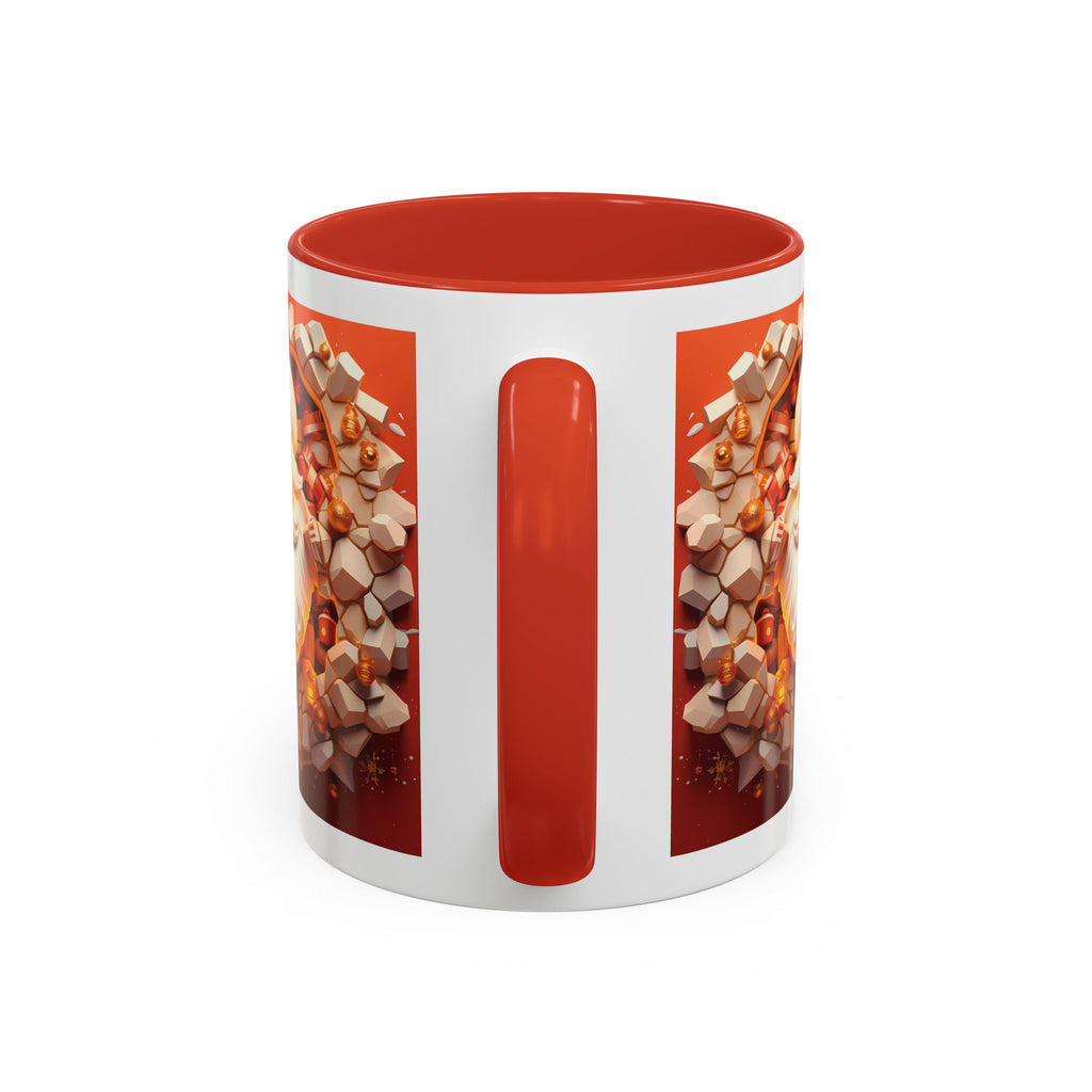 Cheerful Santa Accent Coffee Mug - Perfect for Xmas, Holiday Gifts, Cozy Mornings, Festive Decor, Coffee Lovers