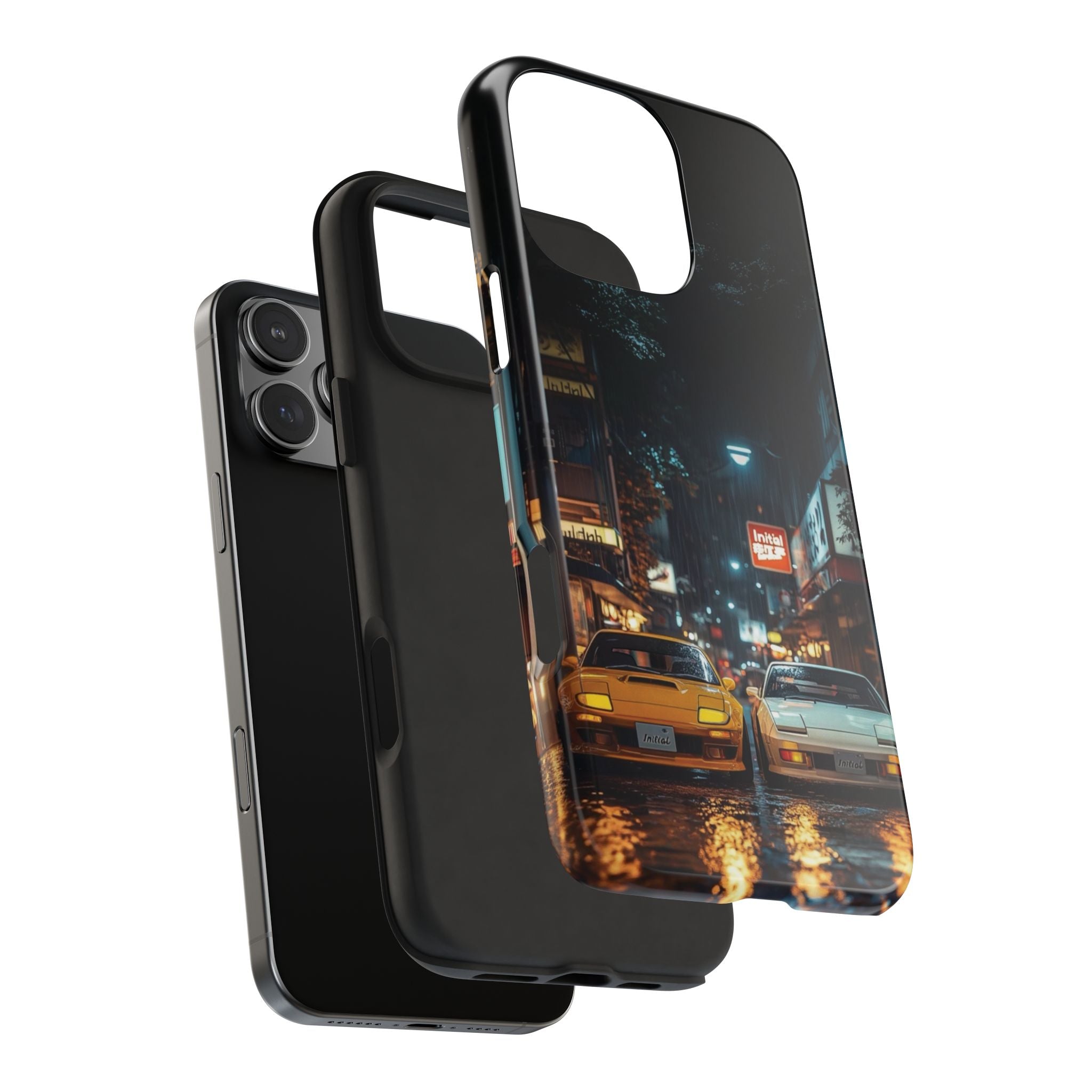 Night Cityscape Phone Cases, Urban Aesthetic Case, Tough Protection Case, Perfect Gift for Car Lovers, Ideal for Birthdays, Holidays