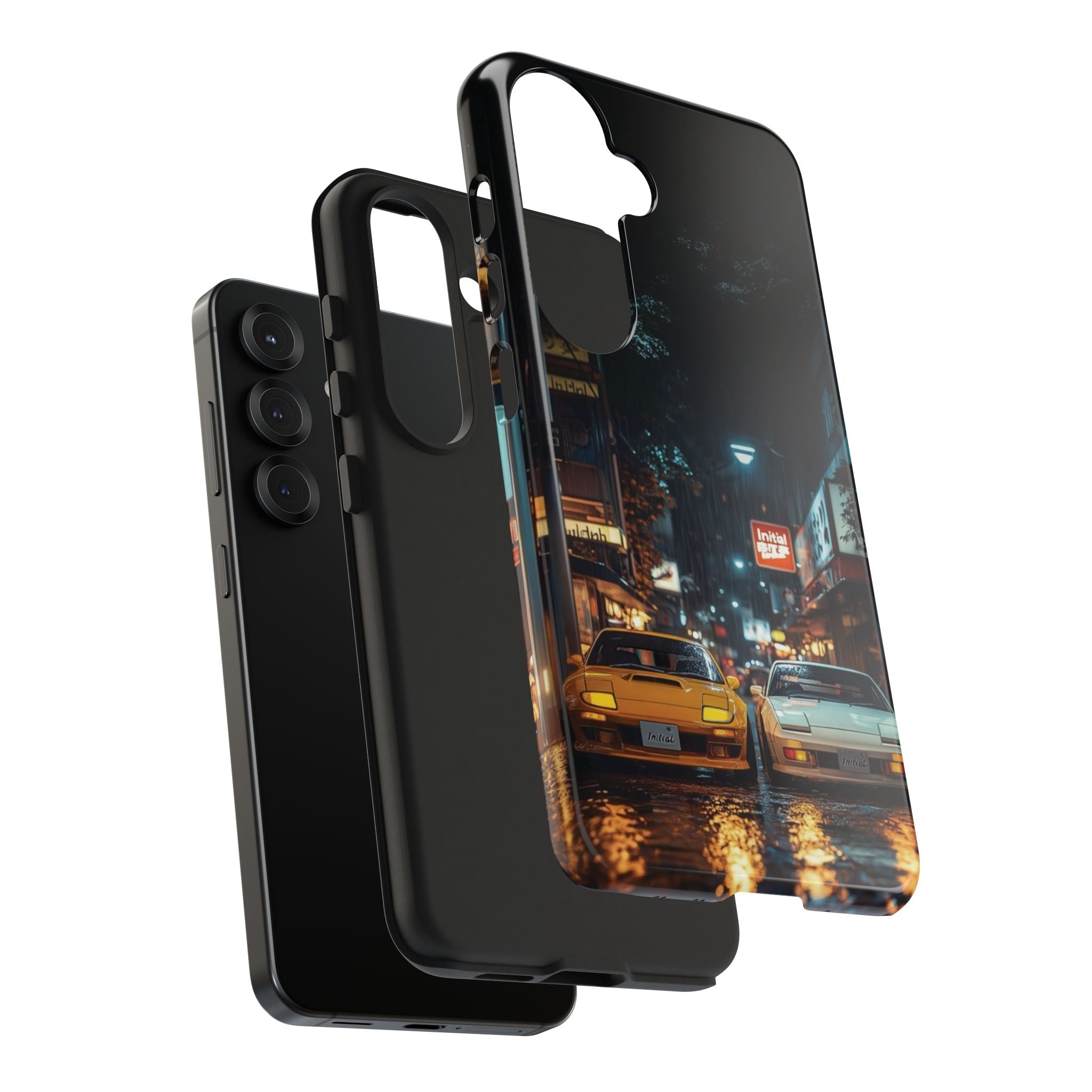Night Cityscape Phone Cases, Urban Aesthetic Case, Tough Protection Case, Perfect Gift for Car Lovers, Ideal for Birthdays, Holidays