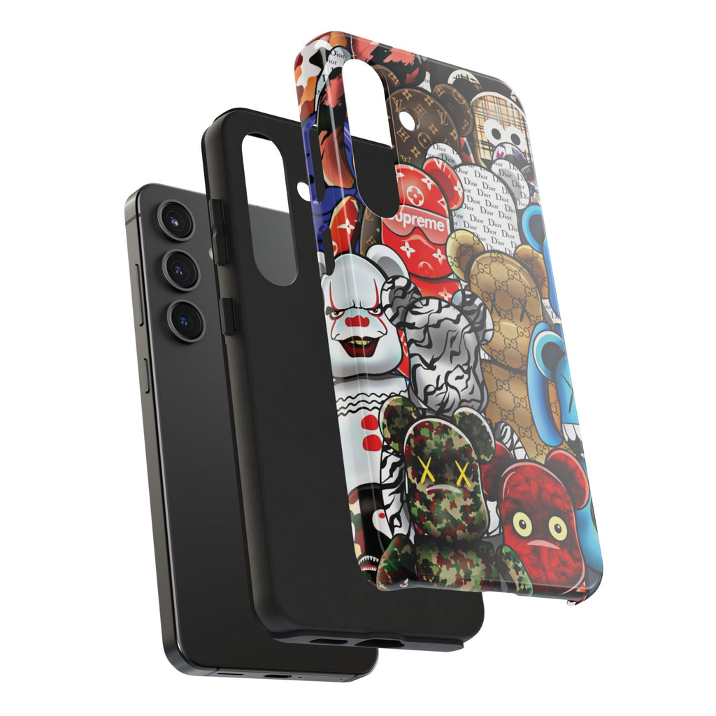 Trendy Bear Phone Case: Stylish Tough Protector for Streetwear Lovers, Gift for Teens, Unique Accessories for Holiday Celebrations