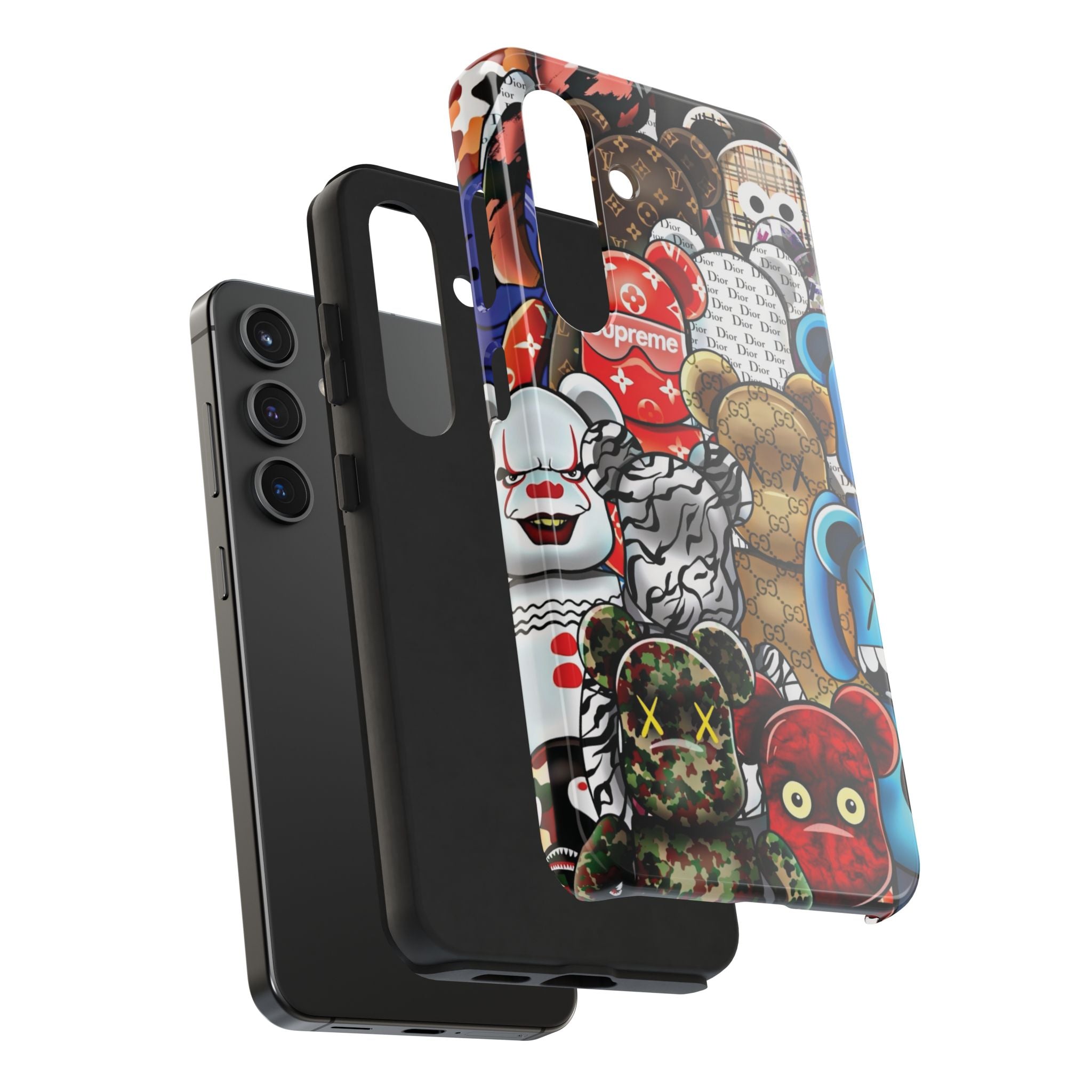 Trendy Bear Phone Case: Stylish Tough Protector for Streetwear Lovers, Gift for Teens, Unique Accessories for Holiday Celebrations
