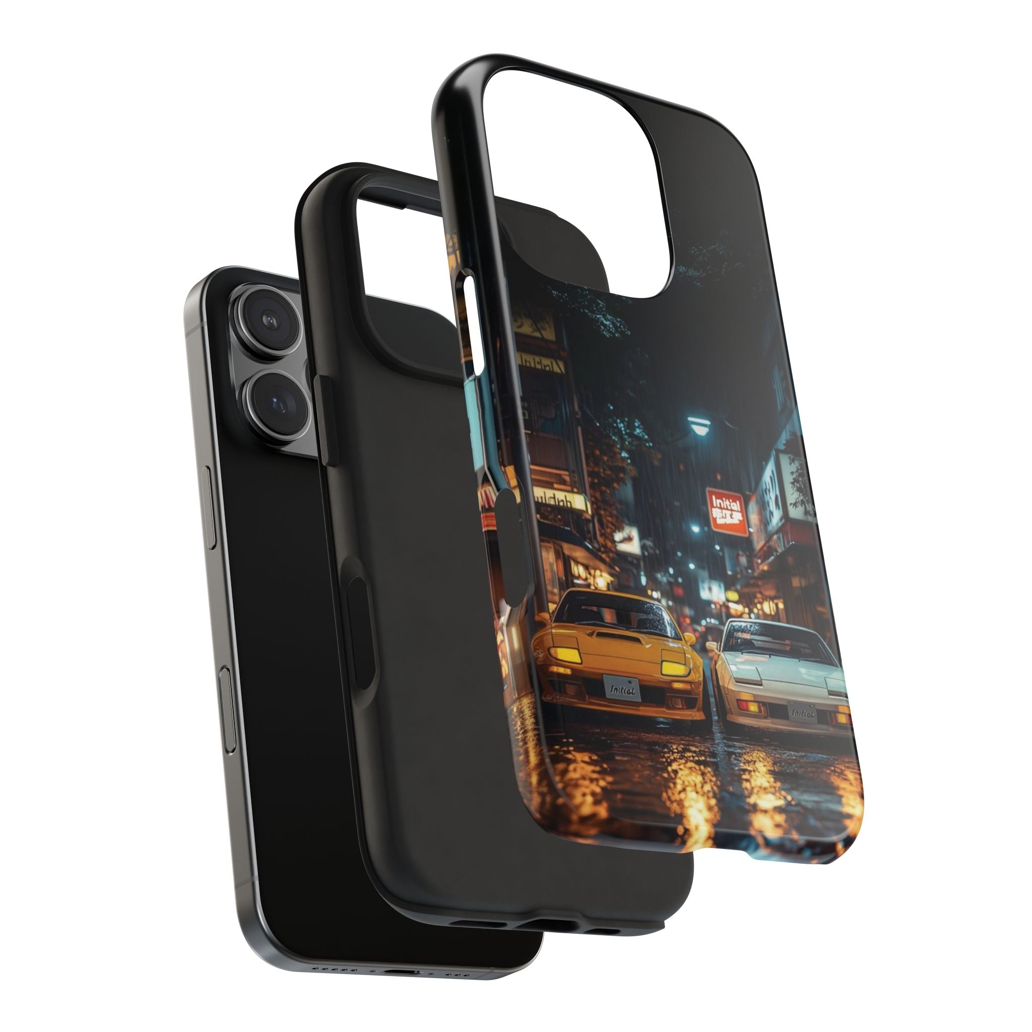 Night Cityscape Phone Cases, Urban Aesthetic Case, Tough Protection Case, Perfect Gift for Car Lovers, Ideal for Birthdays, Holidays