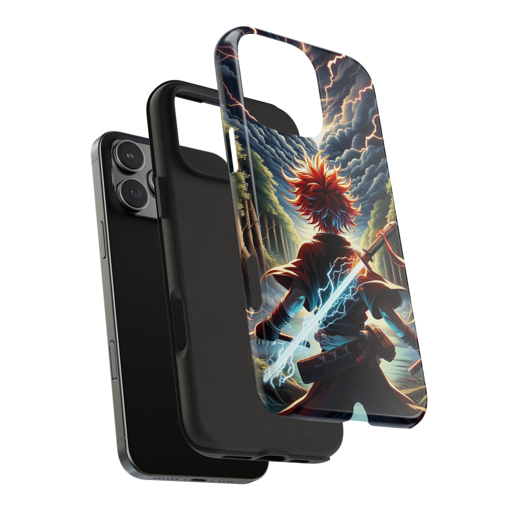 Epic Adventure Tough Phone Cases, Anime, Lightning Design, Durable Cover, Gift for Gamers, Festival Essential