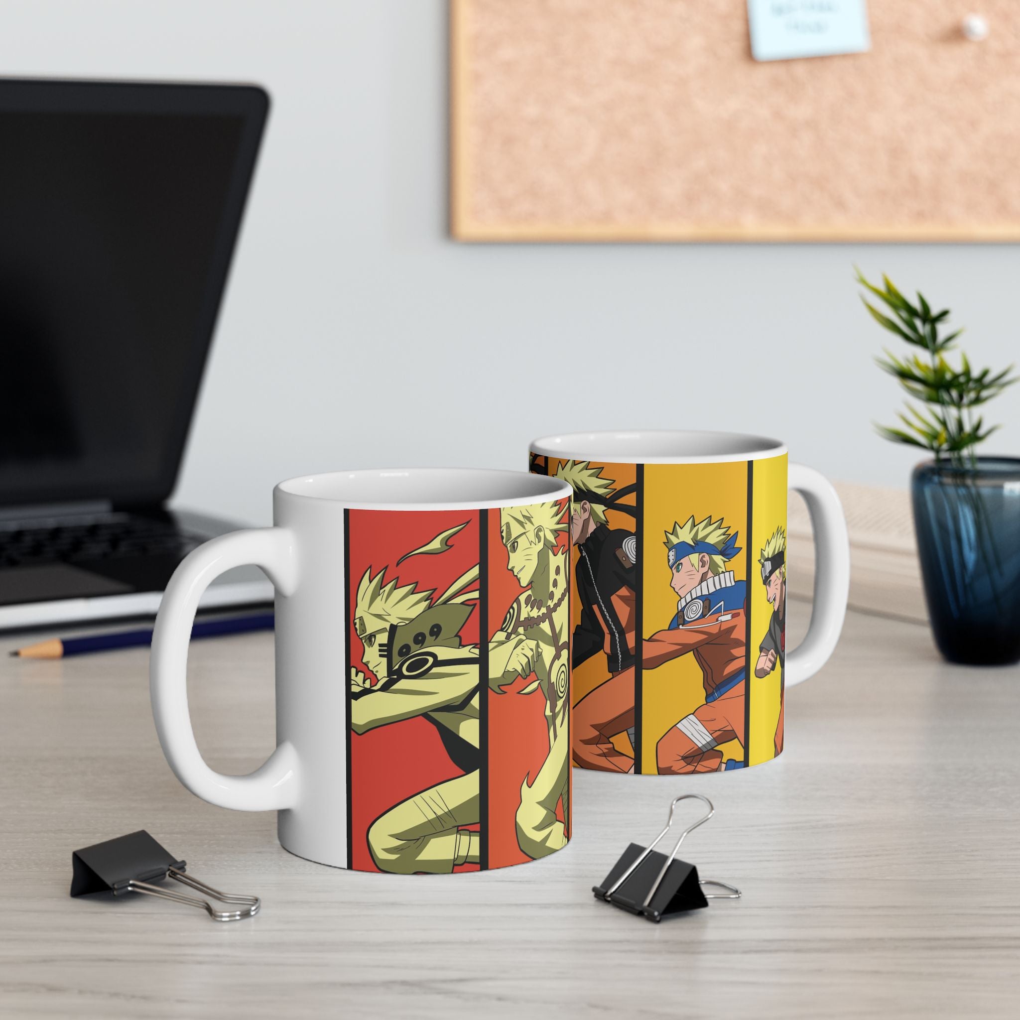 Naruto Evolution Ceramic Mug — Anime Ninja Transformations (11oz, 15oz)