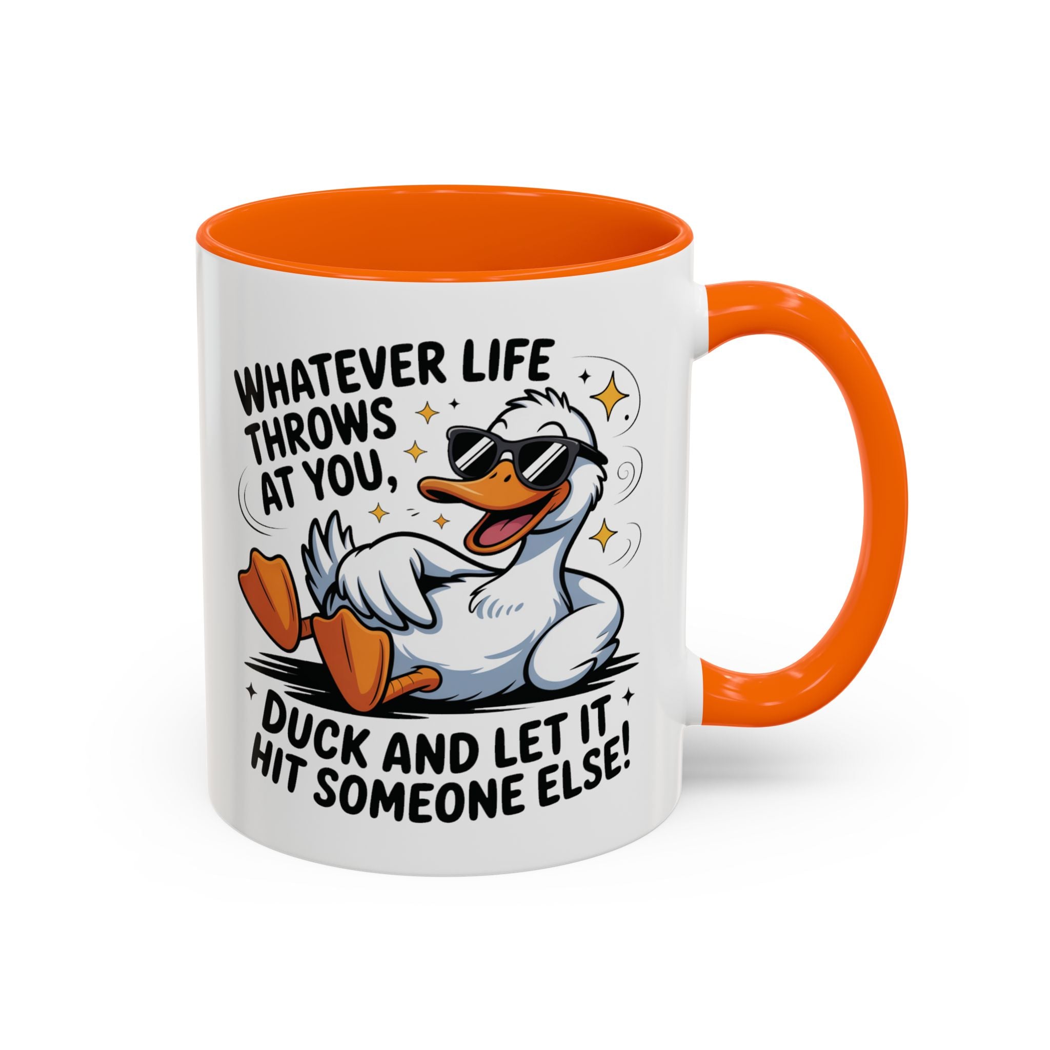 Duck Humor Coffee Mug - Fun Gift for Friends, Inspirational Mug, Quirky Kitchen Decor, Unique Birthday Present, Positive Vibes
