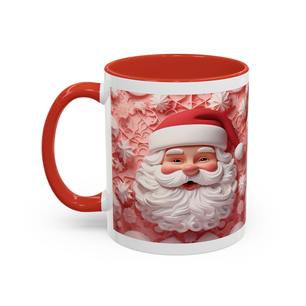 Festive Santa Coffee Mug, Christmas Mug, Holiday Gift, Winter Decoration, Cute Santa Artwork, Hot Cocoa Cup