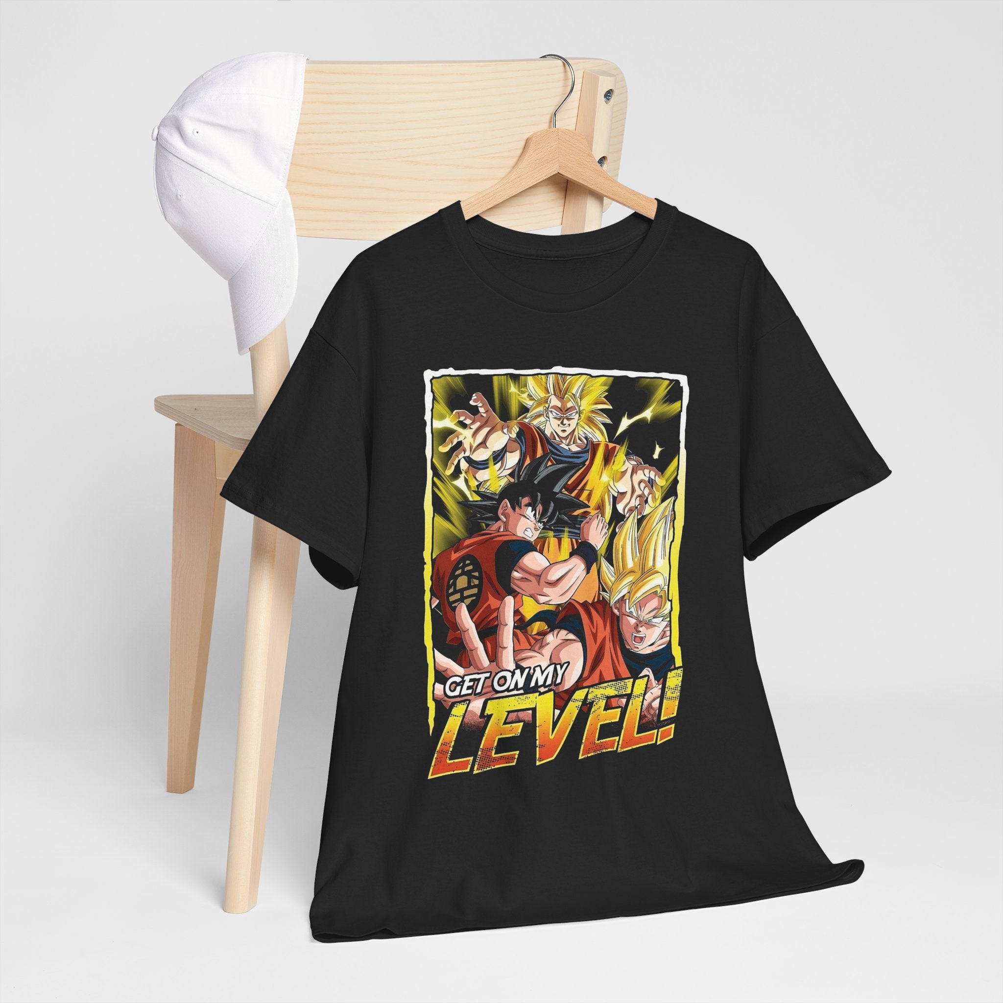 Anime Power Squad Tee — "Get On My Level" Graphic T-Shirt