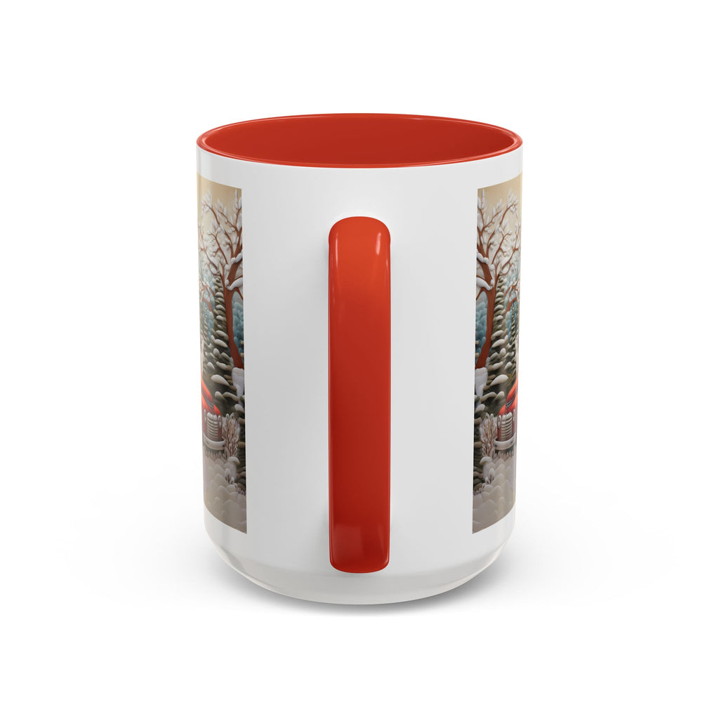 Winter Wonderland Accent Coffee Mug, Cozy Holiday Coffee Cup, Festive Gift for Coffee Lovers, Winter Decor Mug, Rustic Home Accent