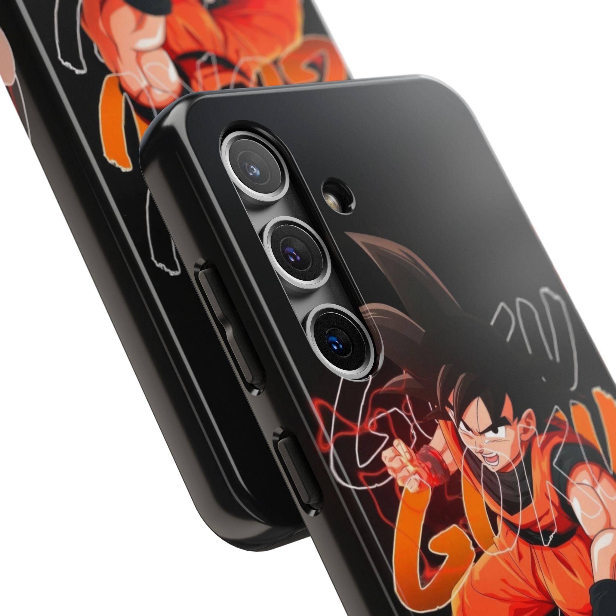Anime Tough Phone Cases, Goku Strength Case, Durable Phone Cover, Gaming Phone Accessory, Cartoon Phone Case, Gift for Fans