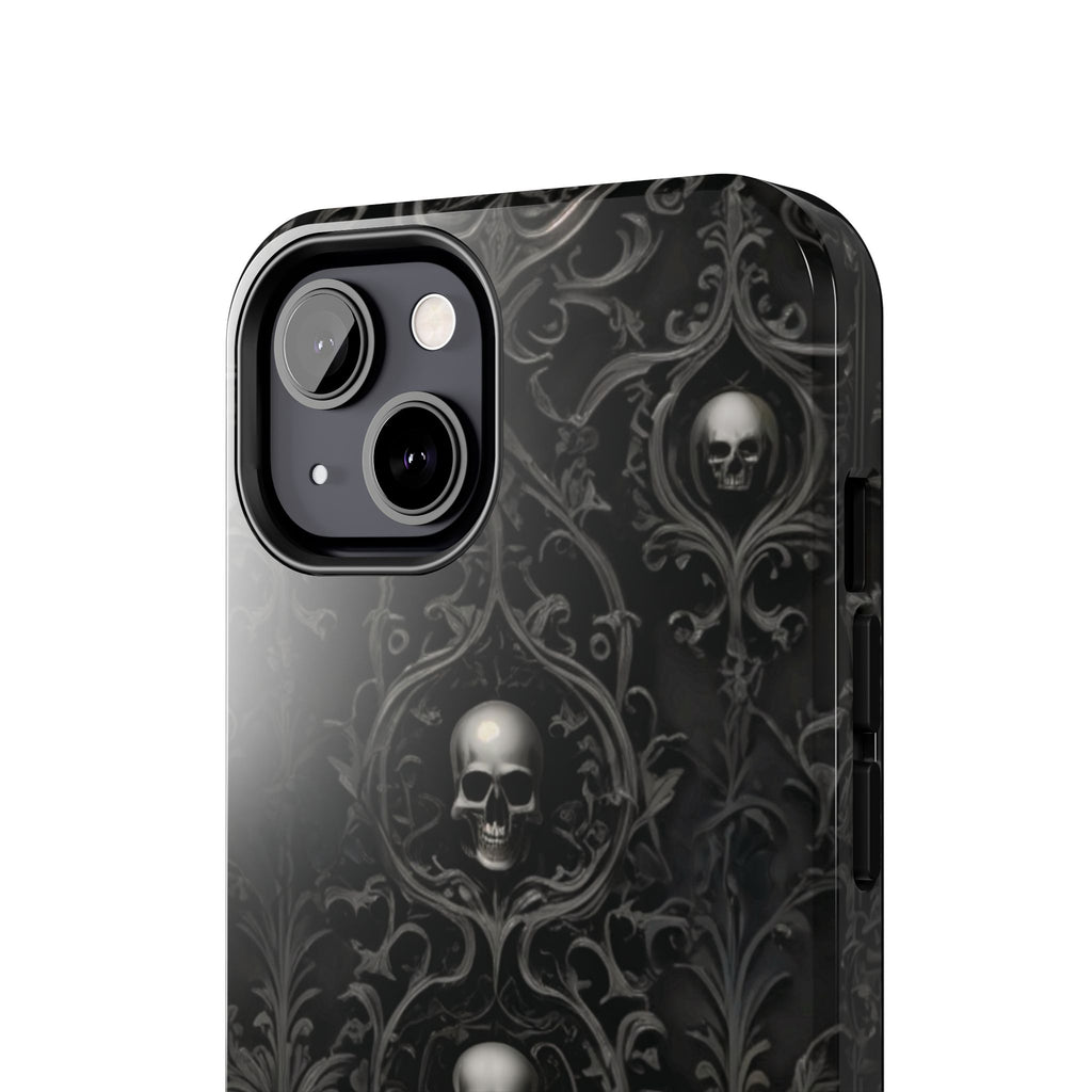 Gothic Skull Phone Cases - Tough Protection, Unique Gift for Halloween, Dark Aesthetic Accessory for Men and Women, Trendy Phone Cover