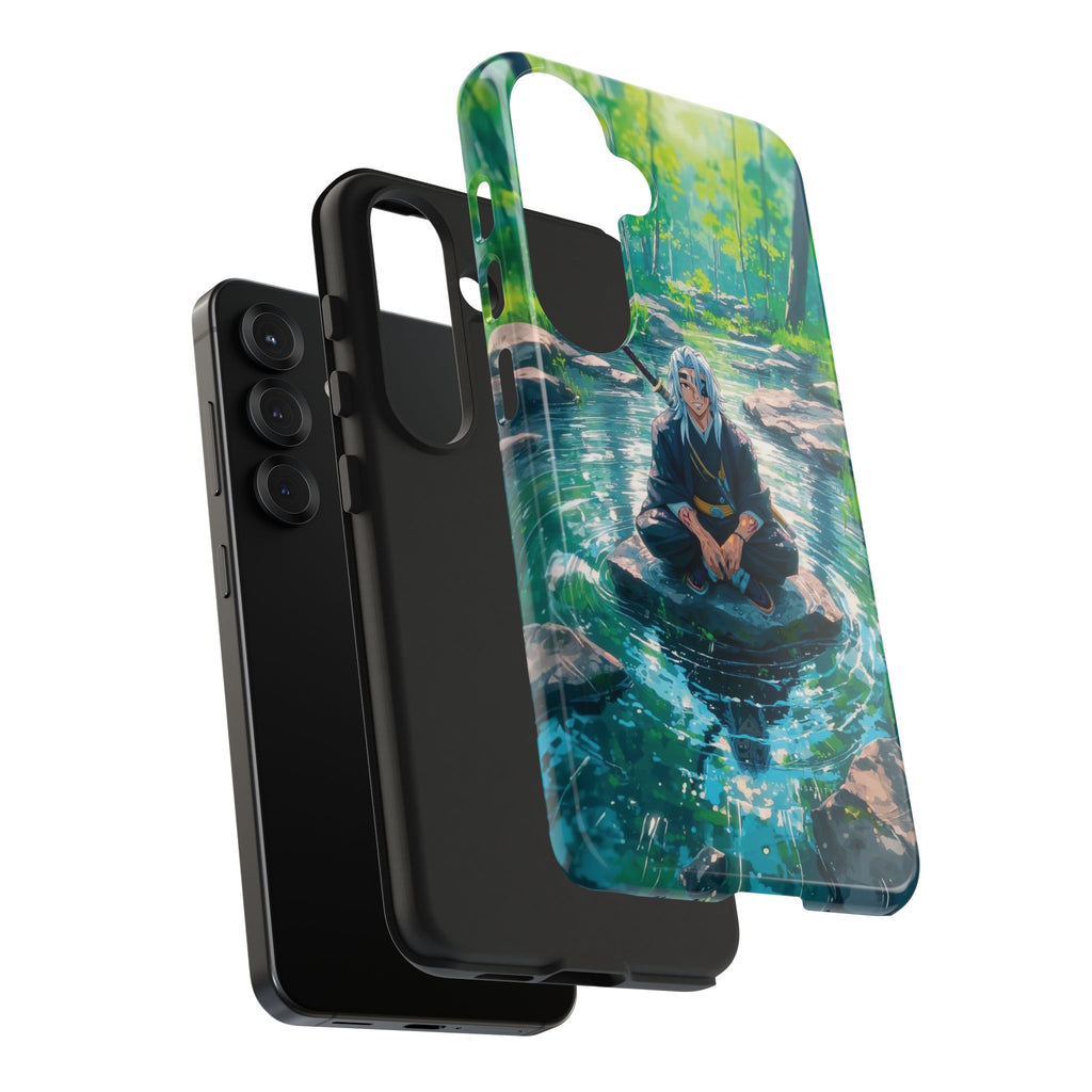Serene Samurai Phone Case - Tough, Artistic Design for Nature Lovers