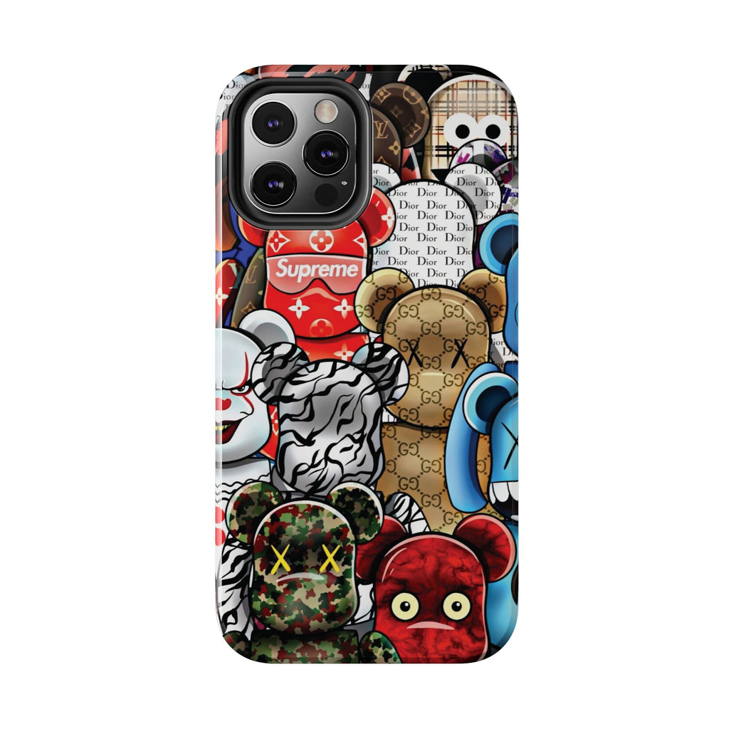 Trendy Bear Phone Case: Stylish Tough Protector for Streetwear Lovers, Gift for Teens, Unique Accessories for Holiday Celebrations