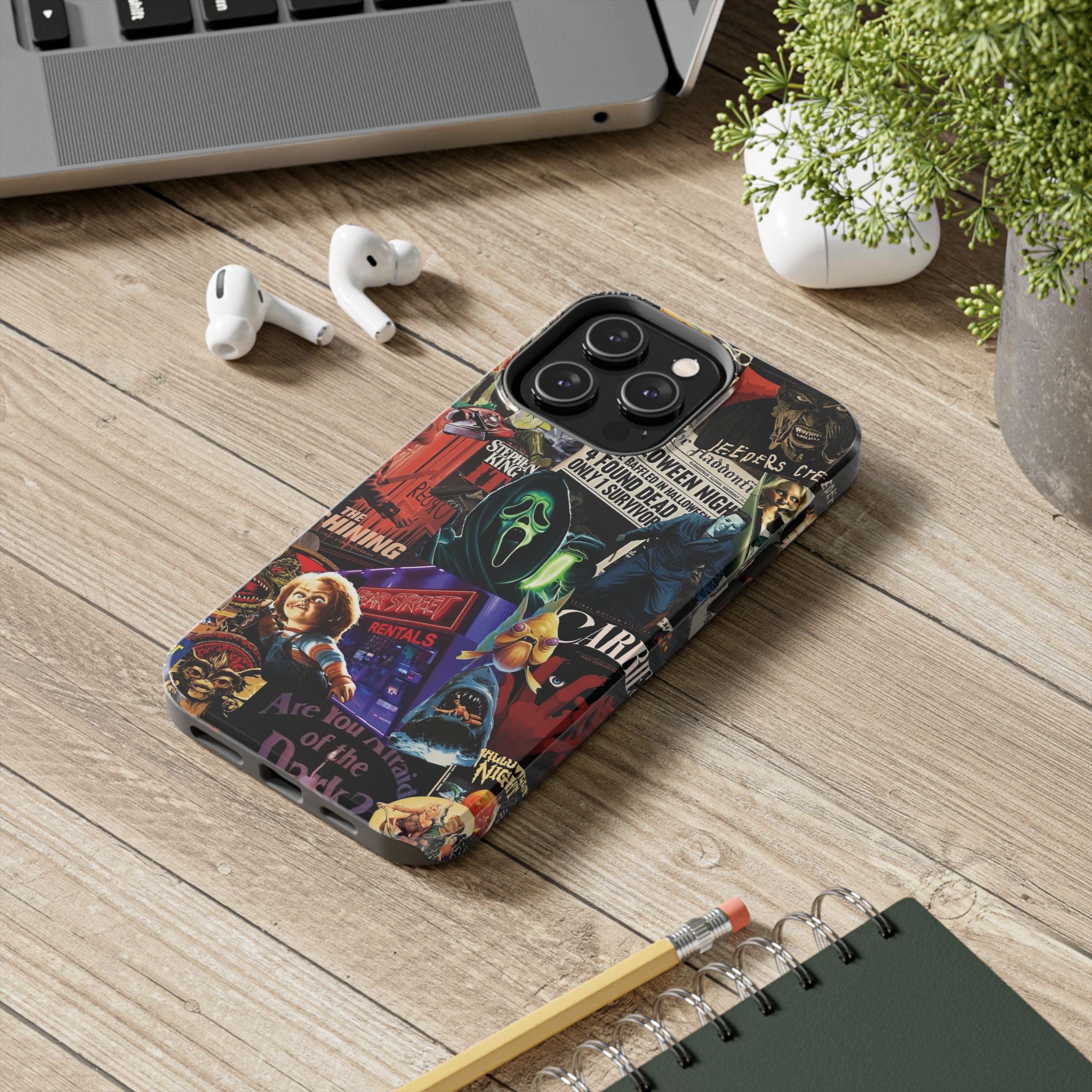 Spooky Horror Movie Phone Case | Tough Phone Cases for Horror Lovers, Halloween Gifts, Unique Accessories, Movie Night Essentials, [...]