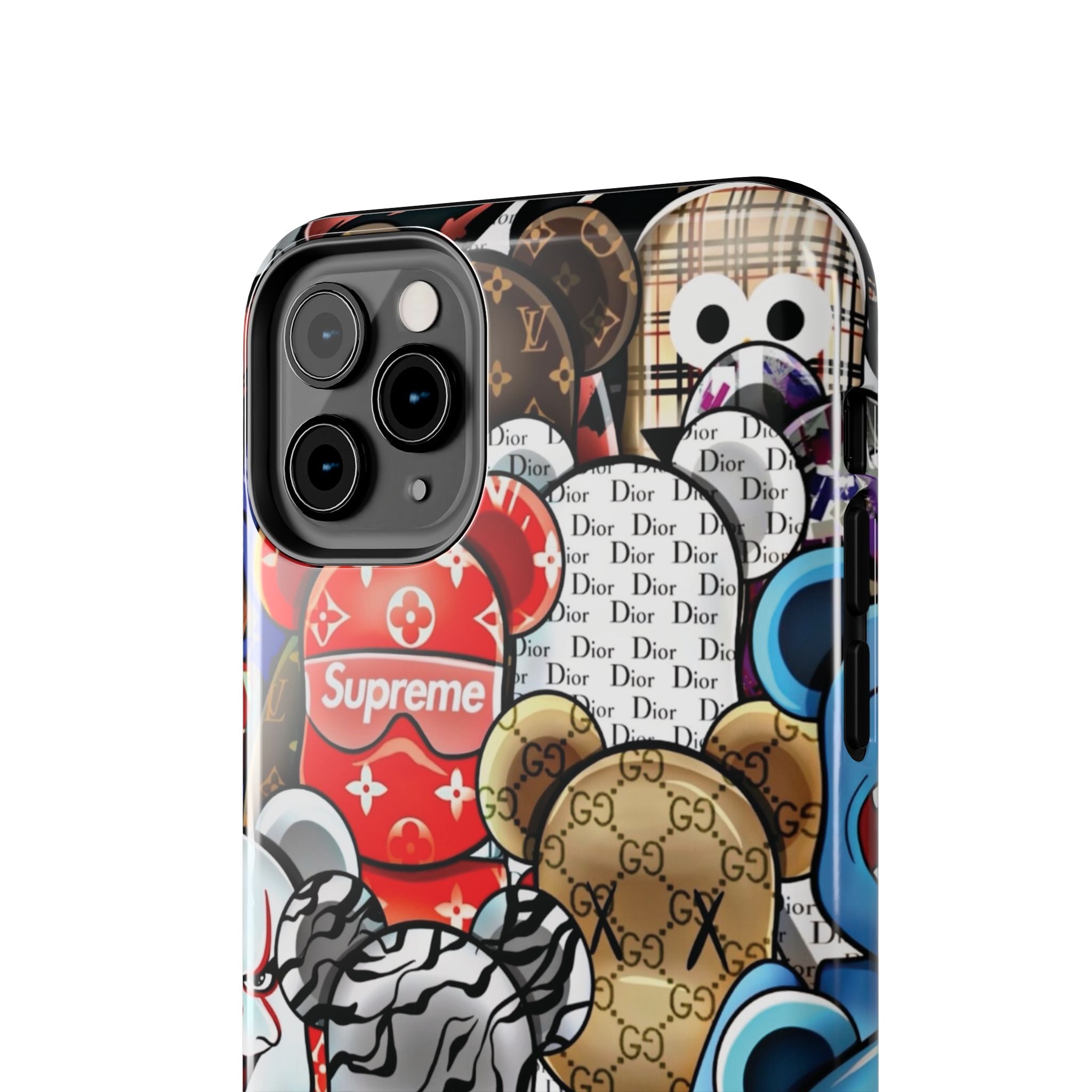Trendy Bear Phone Case: Stylish Tough Protector for Streetwear Lovers, Gift for Teens, Unique Accessories for Holiday Celebrations