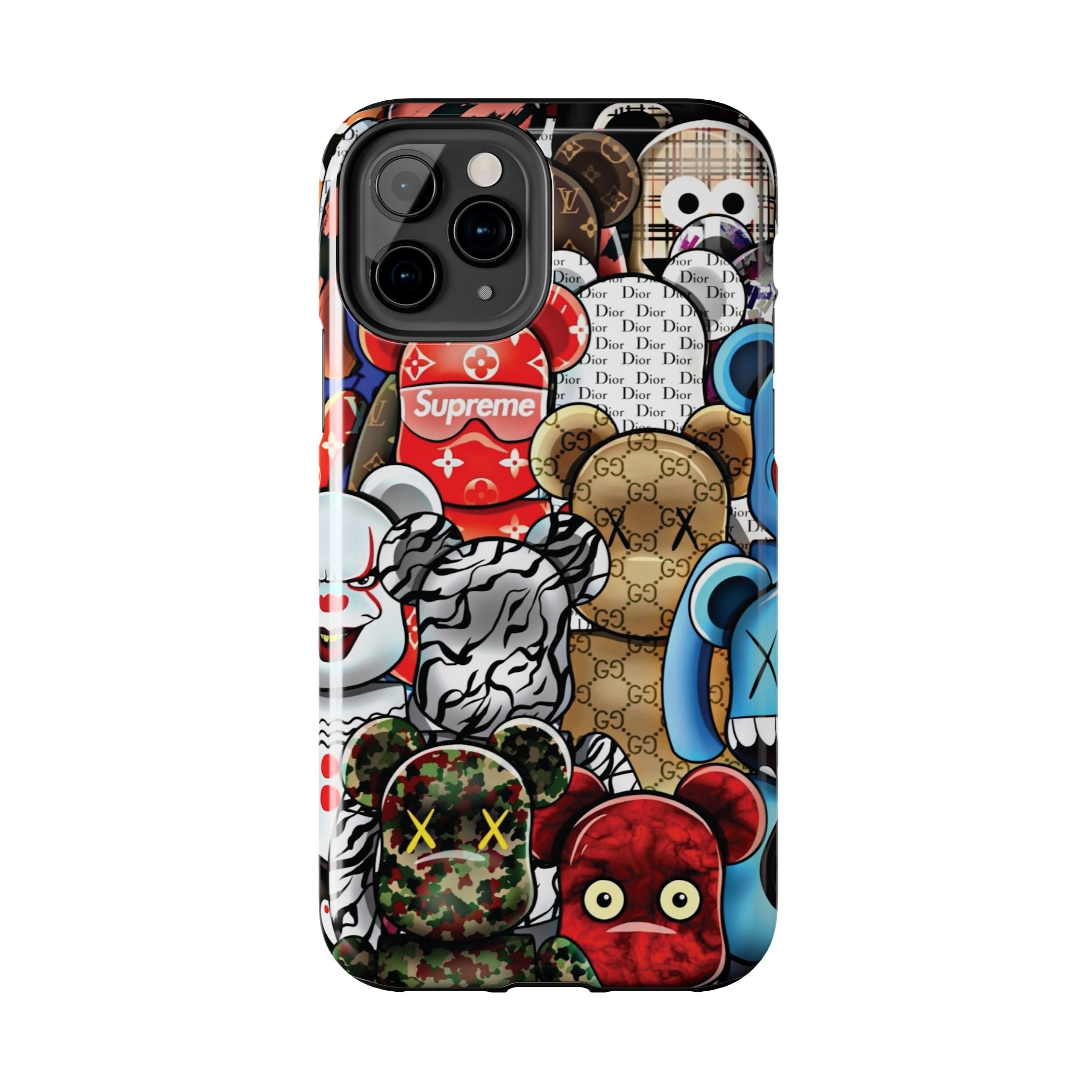 Trendy Bear Phone Case: Stylish Tough Protector for Streetwear Lovers, Gift for Teens, Unique Accessories for Holiday Celebrations