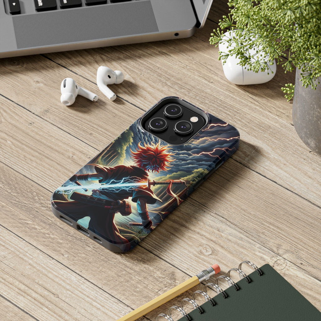 Epic Adventure Tough Phone Cases, Anime, Lightning Design, Durable Cover, Gift for Gamers, Festival Essential