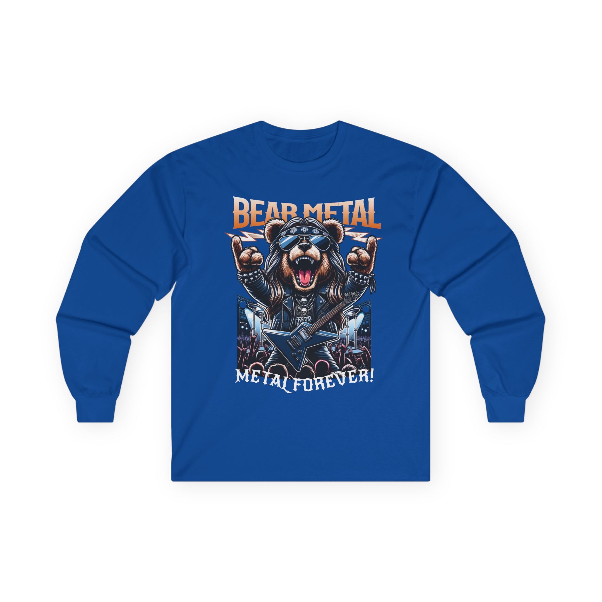 Bear Metal Long Sleeve Tee, Heavy Metal Shirt, Music Lover Gift, Rock T-Shirt, Every Day Wear, Unisex Band Shirt