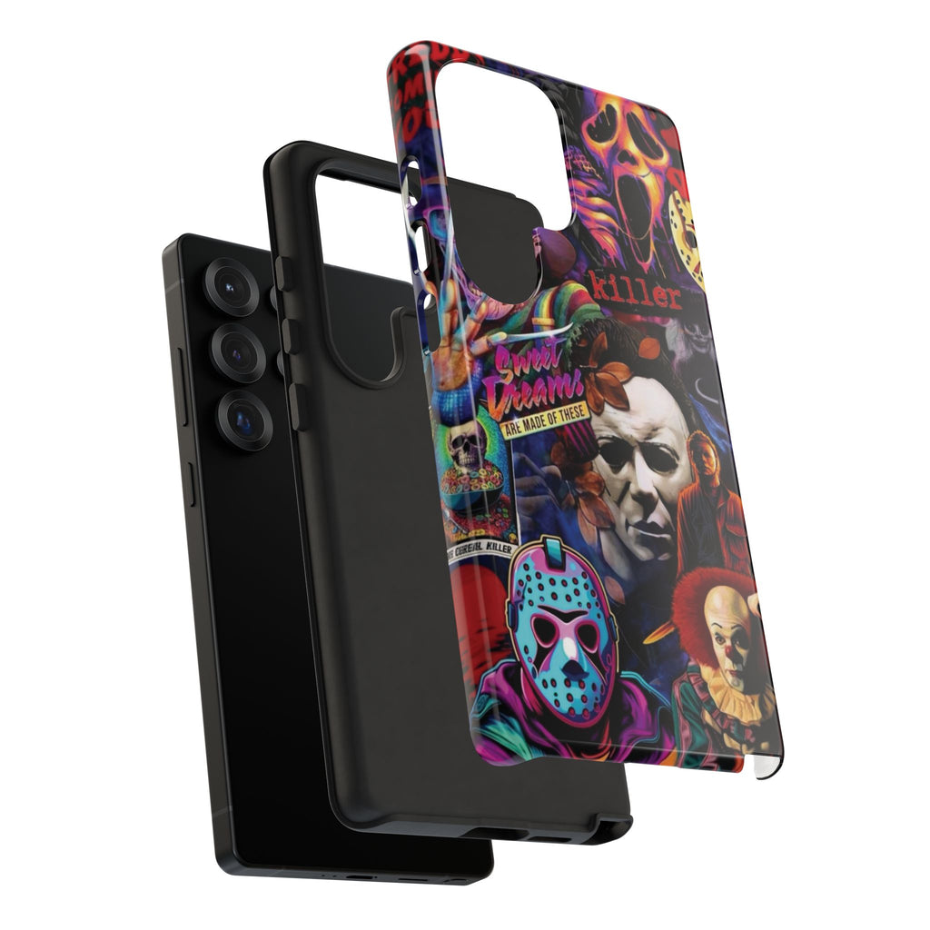 Horror Movie Collage Phone Case — Classic Slasher Icons (Michael Myers, Jason, Freddy, Ghostface, Pennywise)