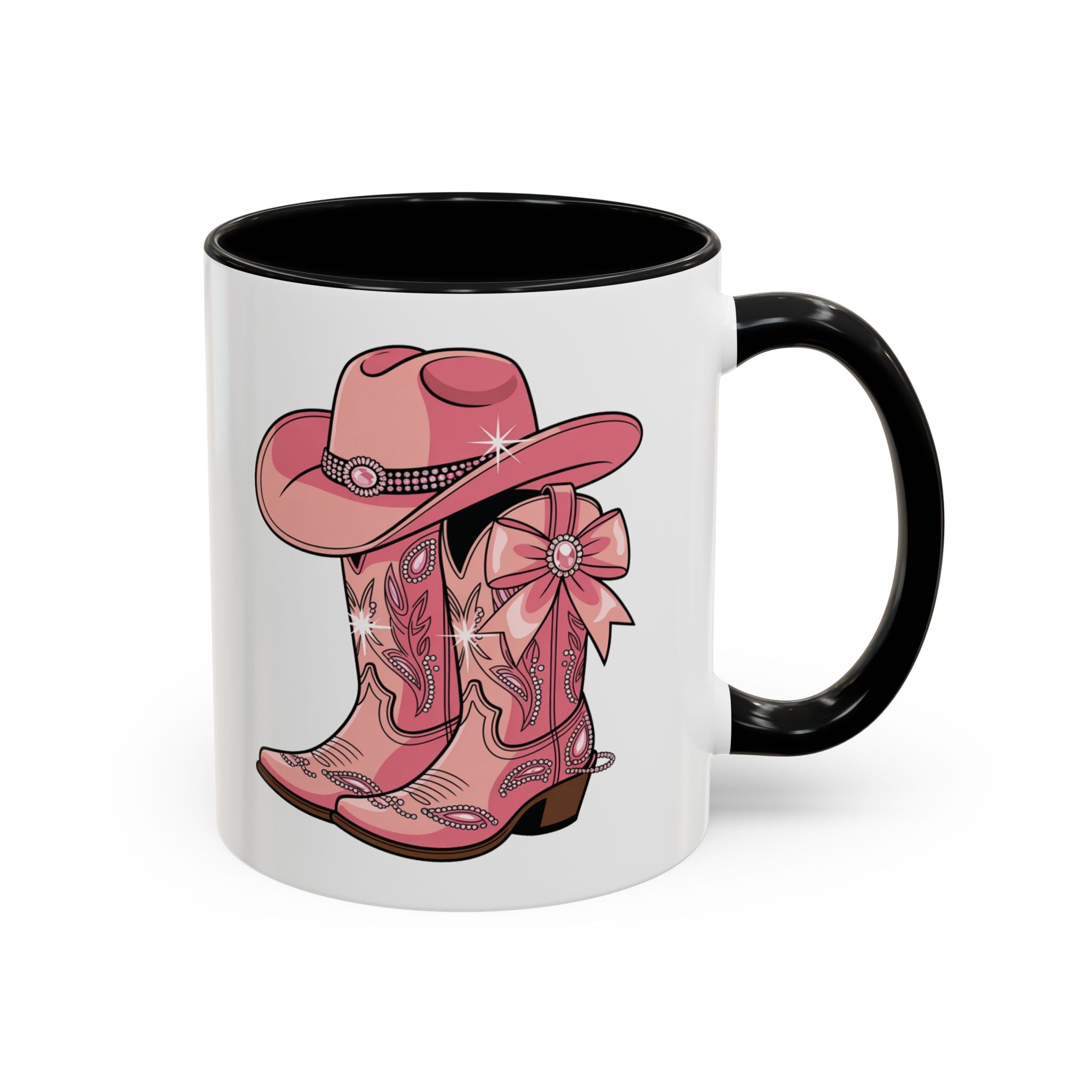 Pink Cowboy Boot Mug, Western Style Coffee Cup, Cute Gift for Ranch Lovers, Fun Kitchen Decor, Unique Cowgirl Present