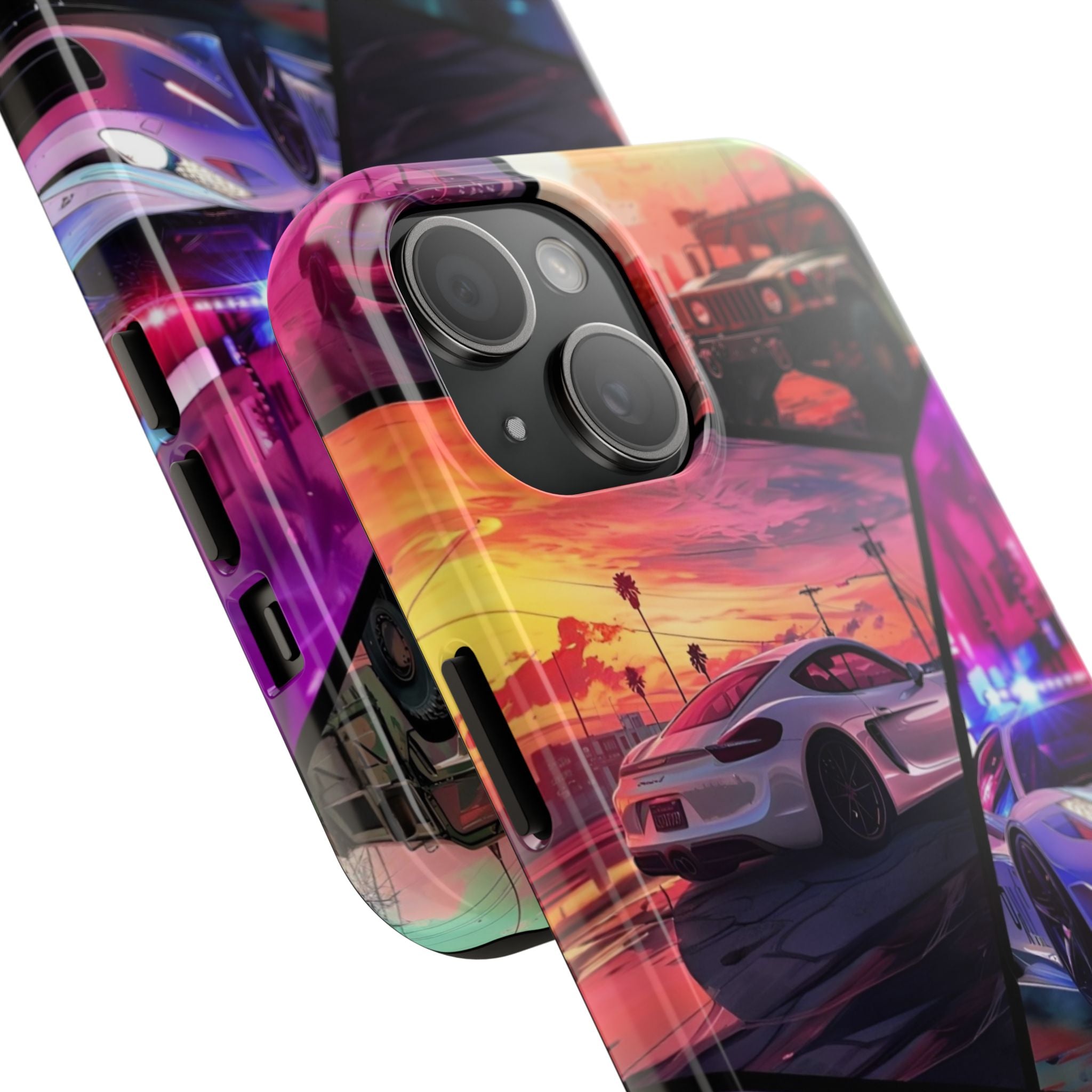 Vibrant Automotive Tough Phone Cases for Car Enthusiasts