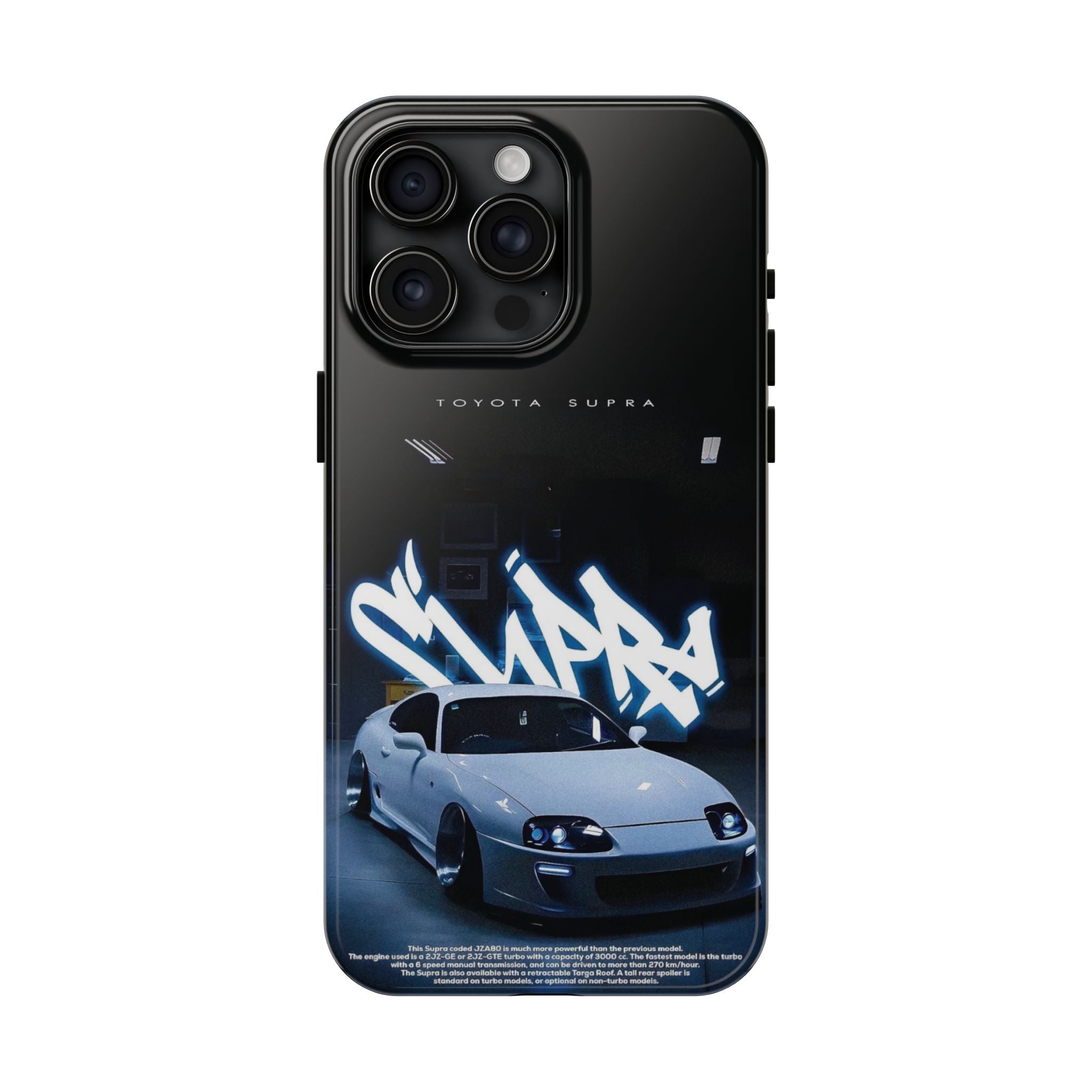 Toyota Supra Graffiti Phone Case - Tough & Stylish Protection for Car Enthusiasts
