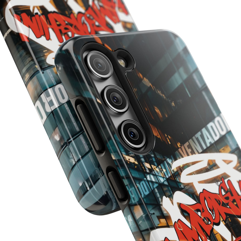 Urban Graffiti Tough Phone Case - Red Lamborghini Design