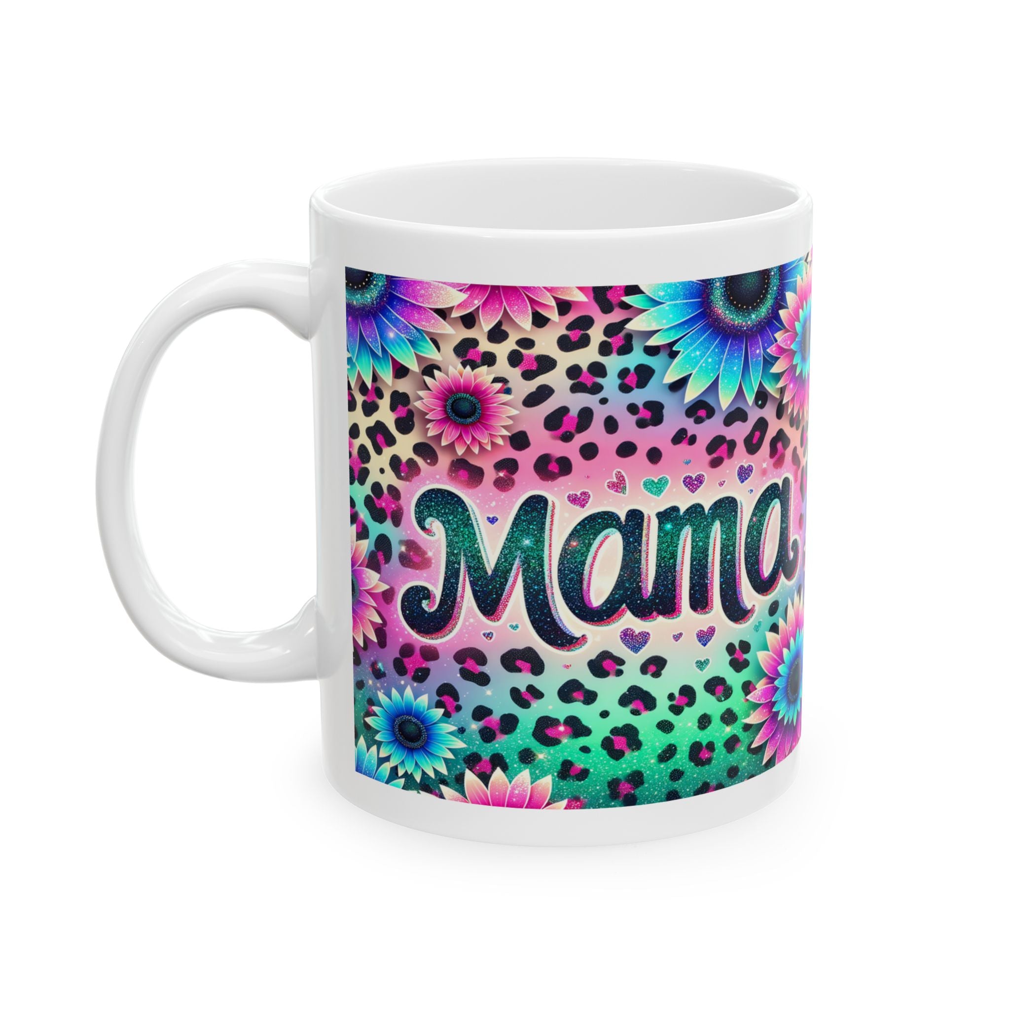 Colorful Floral Mama Mug - Perfect Gift for Moms, Birthday, Mother's Day, or Just Because, Personalized Mug, Tea or Coffee Lover