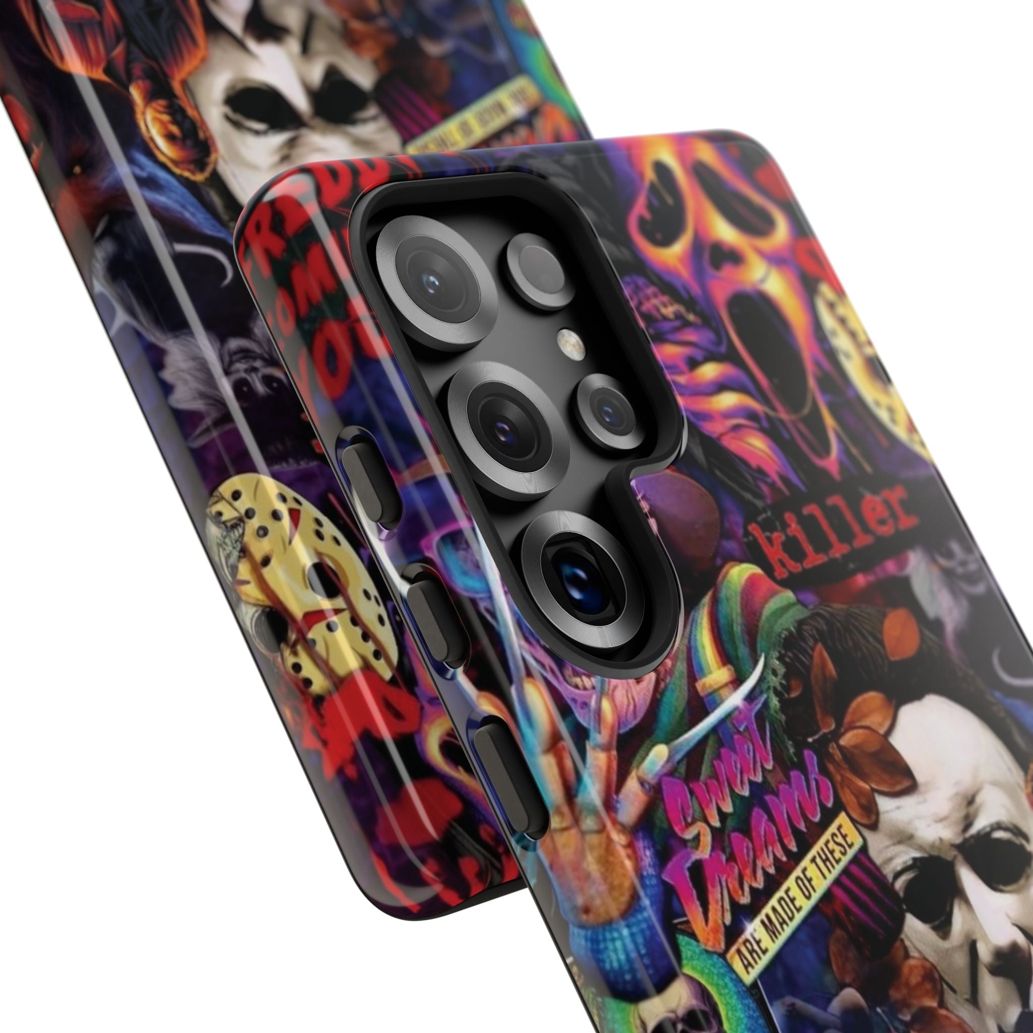 Horror Movie Collage Phone Case — Classic Slasher Icons (Michael Myers, Jason, Freddy, Ghostface, Pennywise)