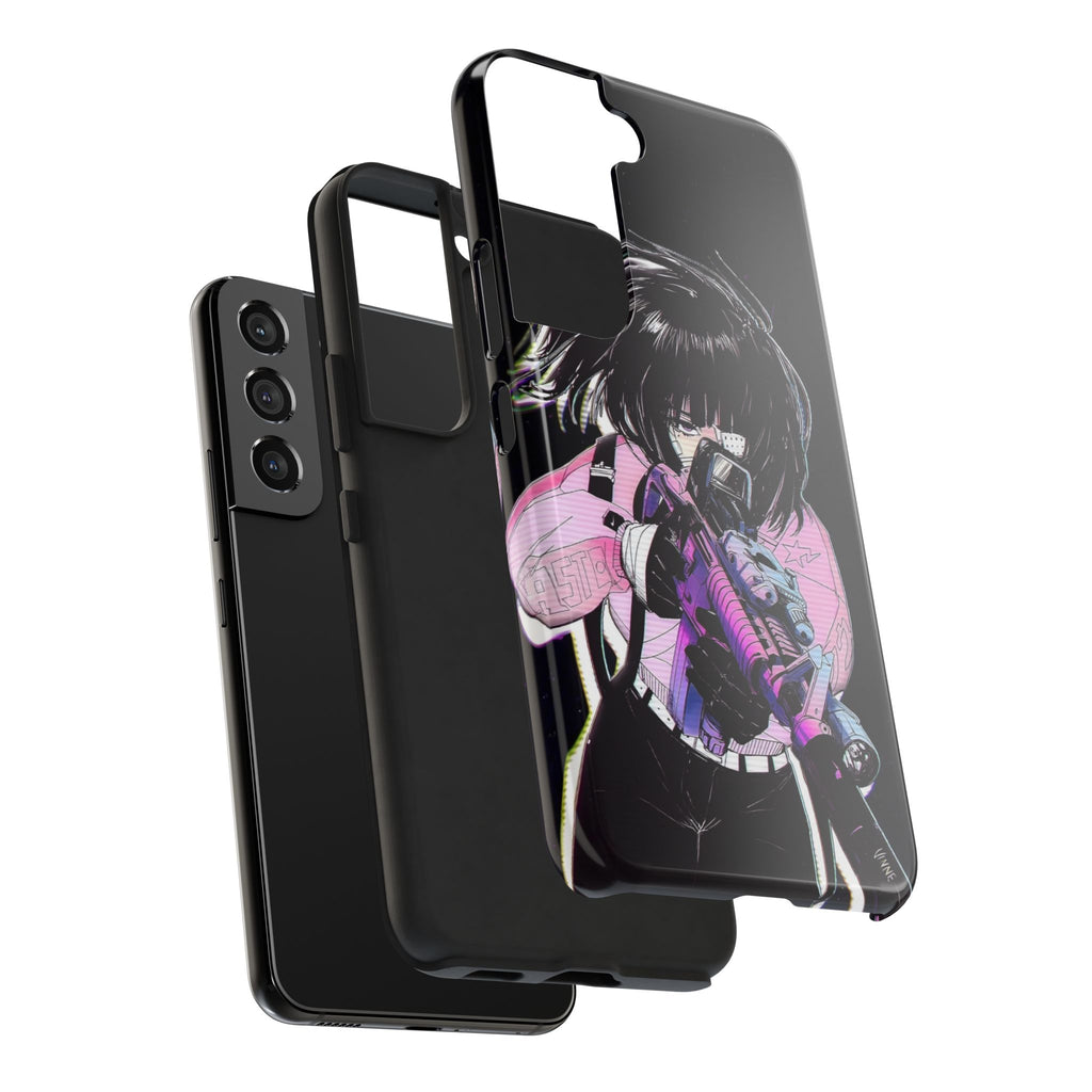Anime-Style Tough Phone Cases with Edgy Designs, Perfect for Gamers, Cyberpunk Lovers, Gifts for Birthdays, Holidays, and Cosplay