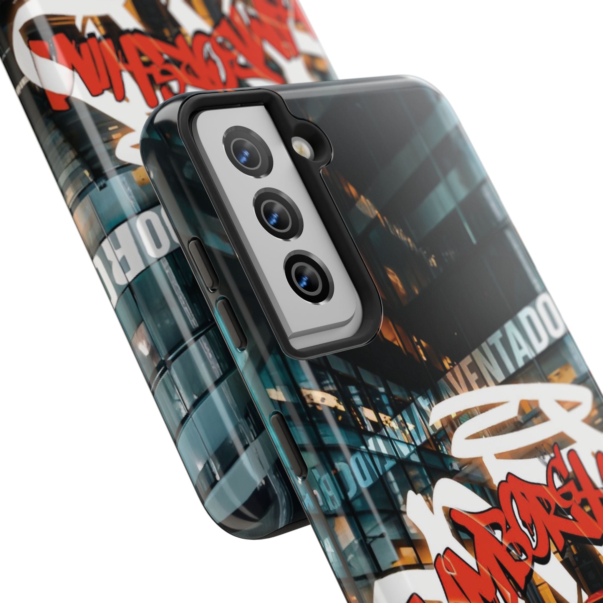 Urban Graffiti Tough Phone Case - Red Lamborghini Design