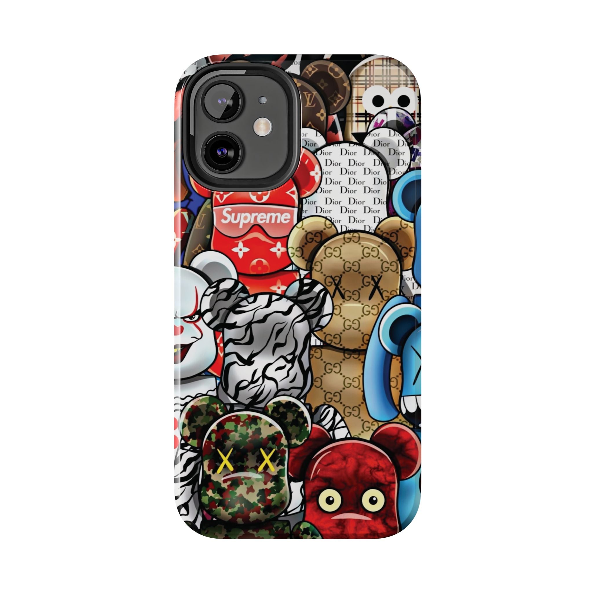 Trendy Bear Phone Case: Stylish Tough Protector for Streetwear Lovers, Gift for Teens, Unique Accessories for Holiday Celebrations