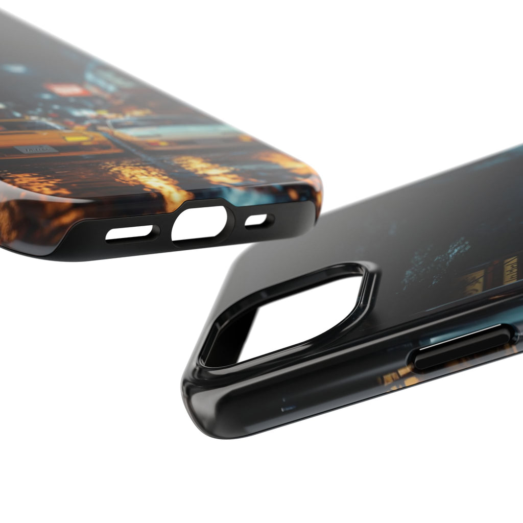 Night Cityscape Phone Cases, Urban Aesthetic Case, Tough Protection Case, Perfect Gift for Car Lovers, Ideal for Birthdays, Holidays