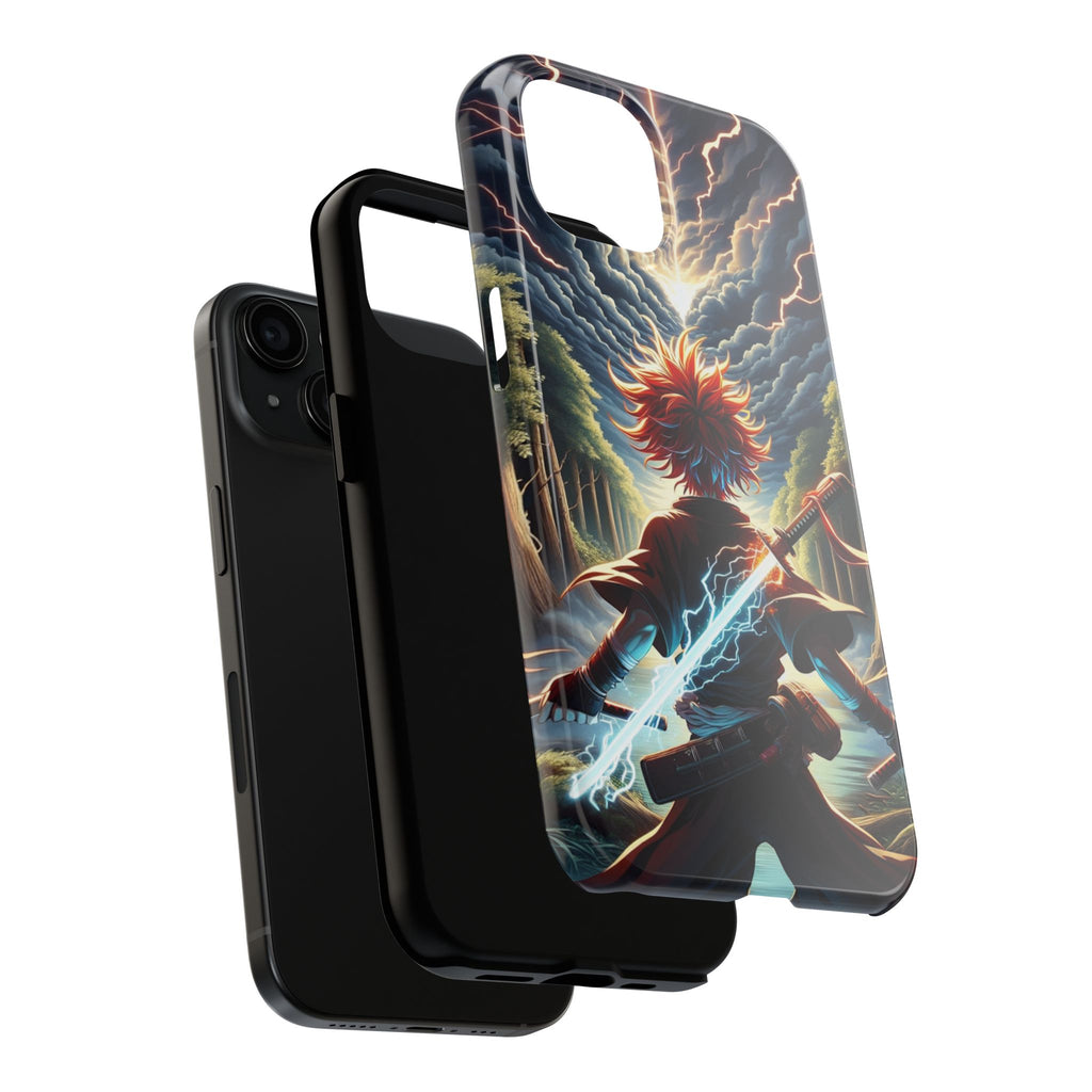 Epic Adventure Tough Phone Cases, Anime, Lightning Design, Durable Cover, Gift for Gamers, Festival Essential