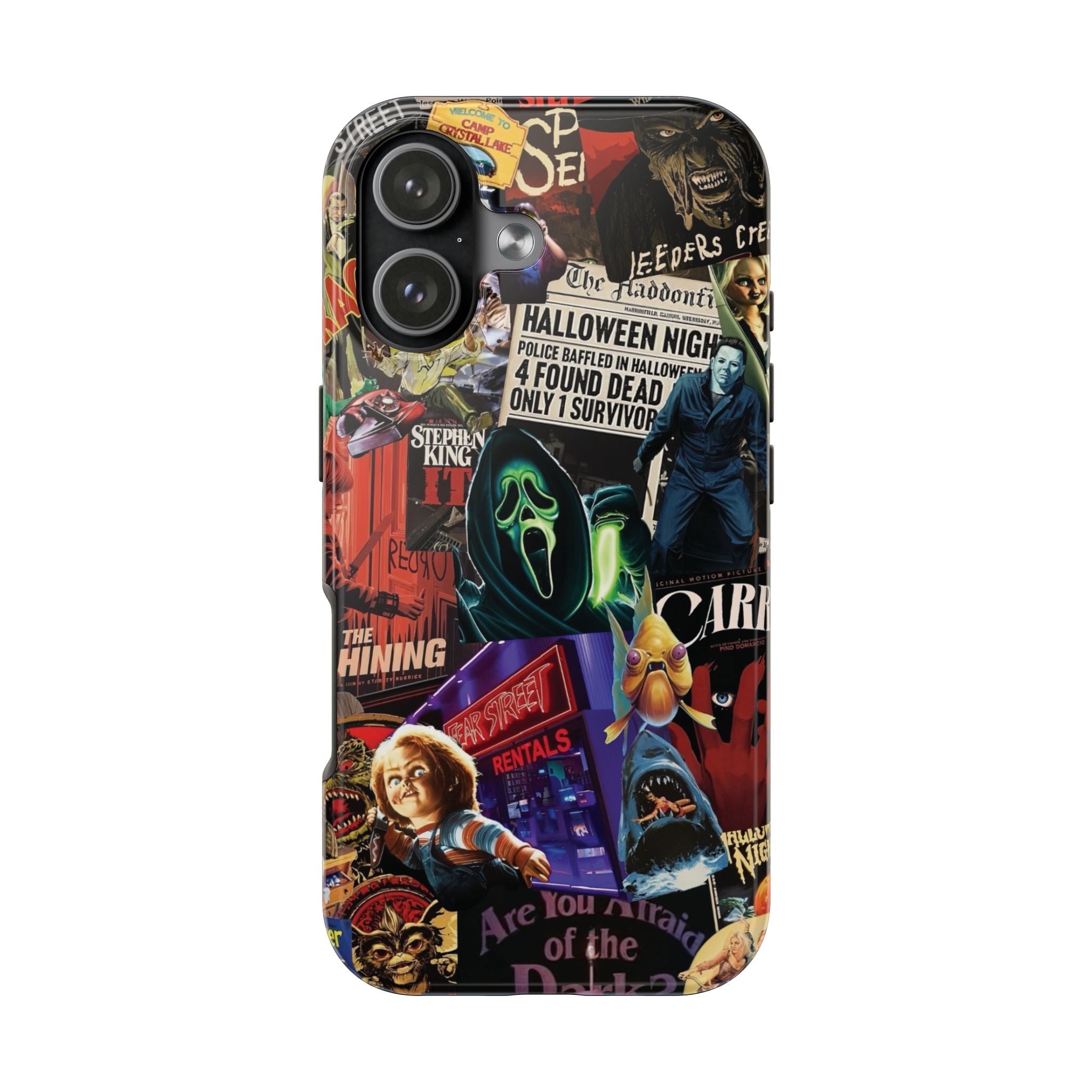 Spooky Horror Movie Phone Case | Tough Phone Cases for Horror Lovers, Halloween Gifts, Unique Accessories, Movie Night Essentials, [...]