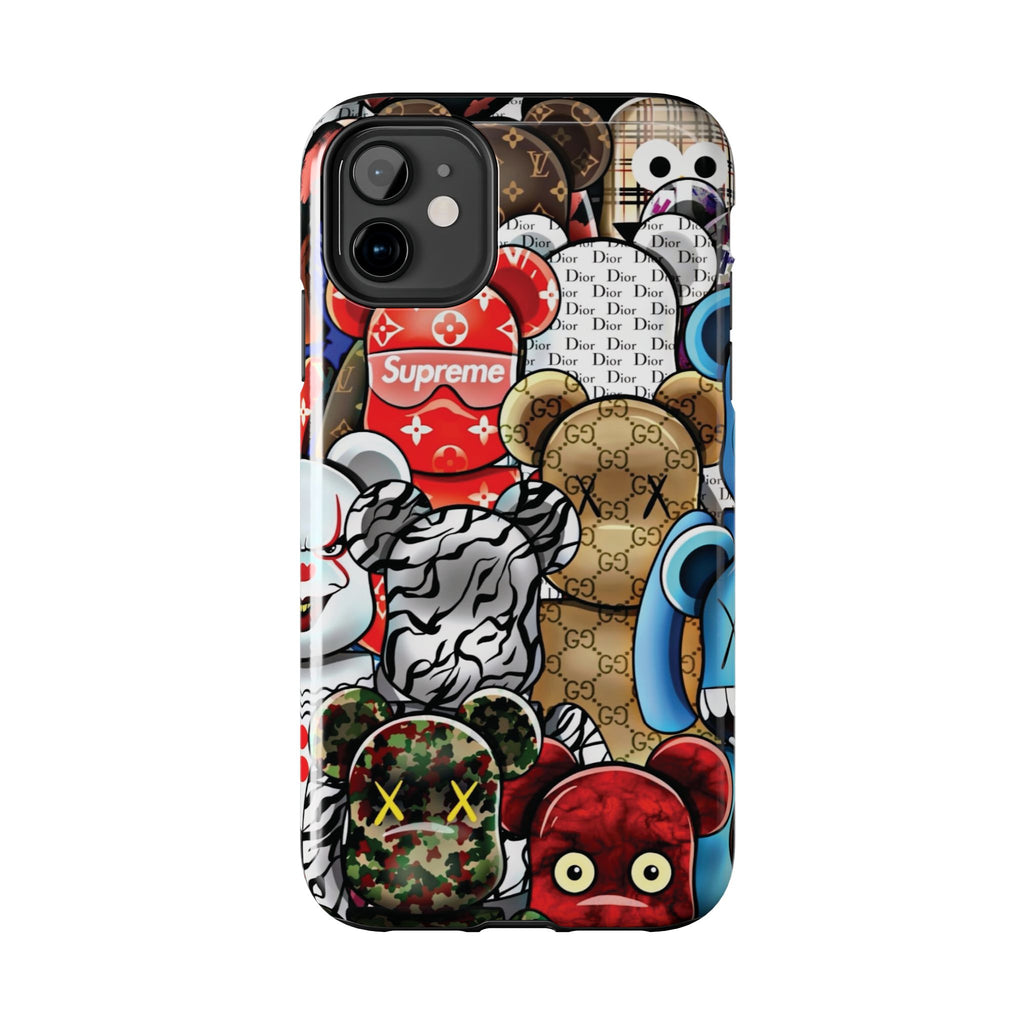 Trendy Bear Phone Case: Stylish Tough Protector for Streetwear Lovers, Gift for Teens, Unique Accessories for Holiday Celebrations