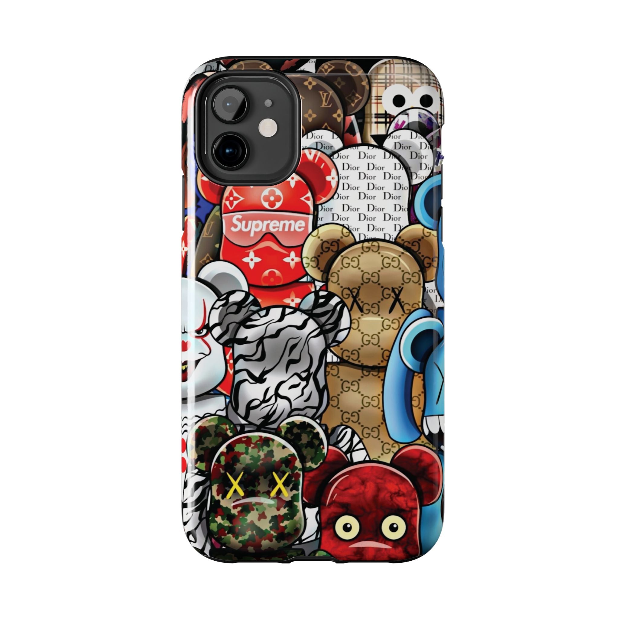 Trendy Bear Phone Case: Stylish Tough Protector for Streetwear Lovers, Gift for Teens, Unique Accessories for Holiday Celebrations