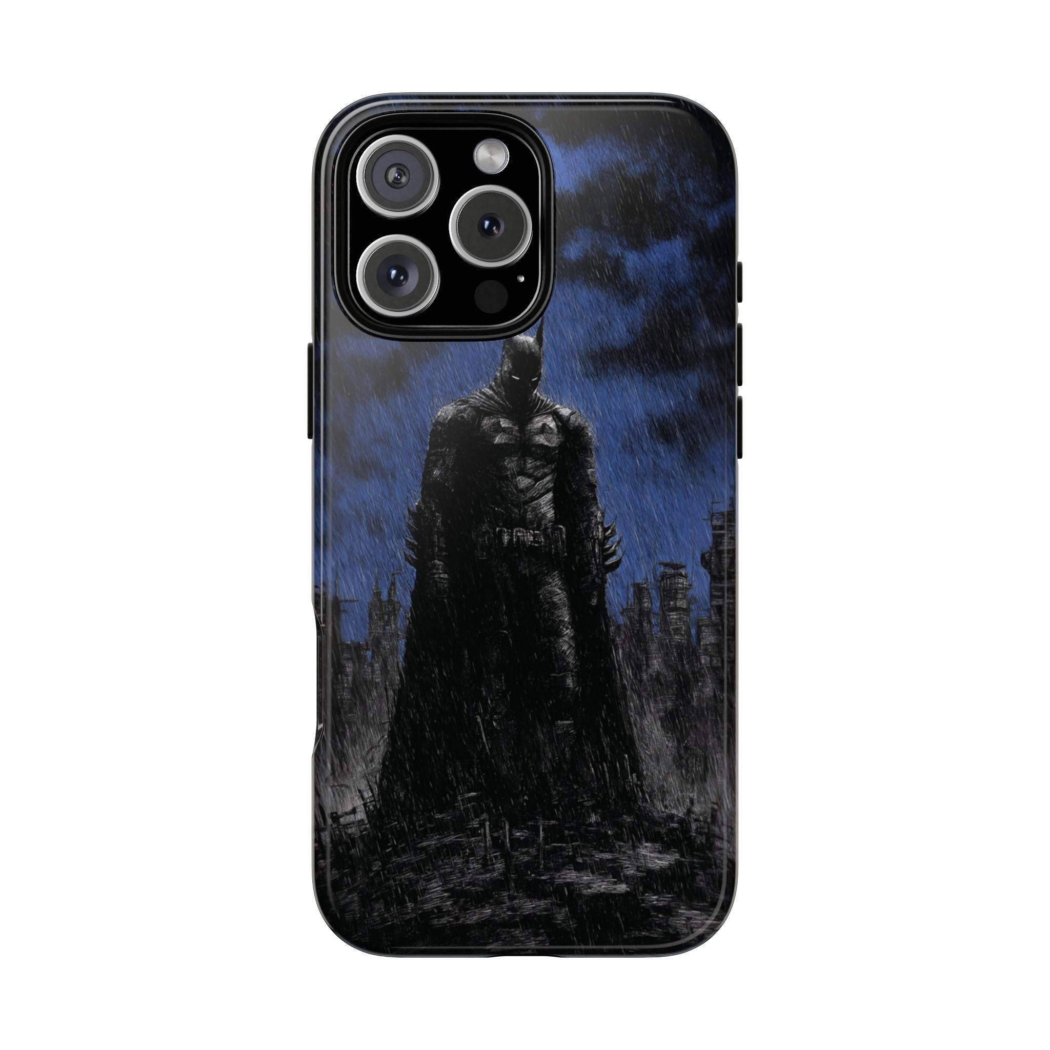 Batman Silhouette Tough Phone Case — Dark Gotham Protective Cover